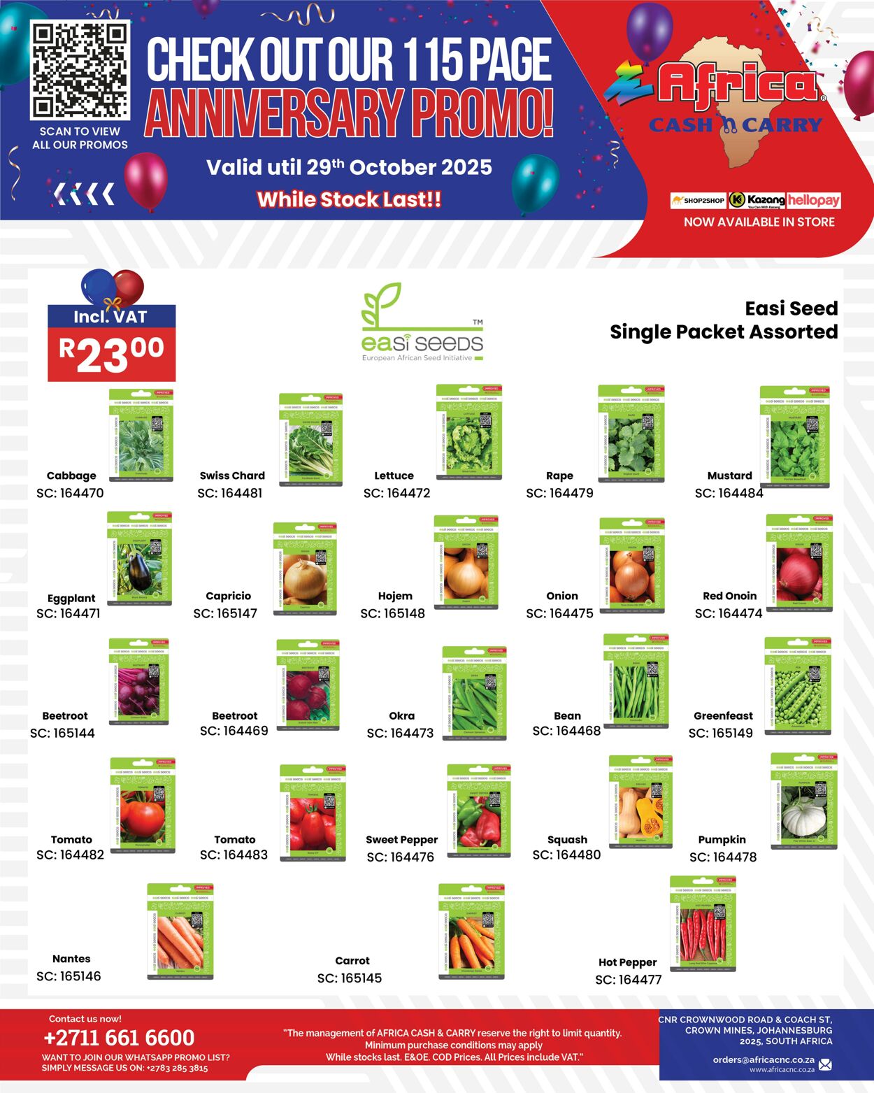 Special Africa Cash&Carry 28.10.2025 - 29.10.2025