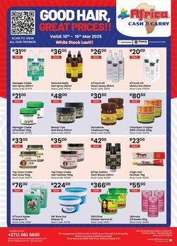 Special Africa Cash&Carry 10.03.2025 - 15.03.2025