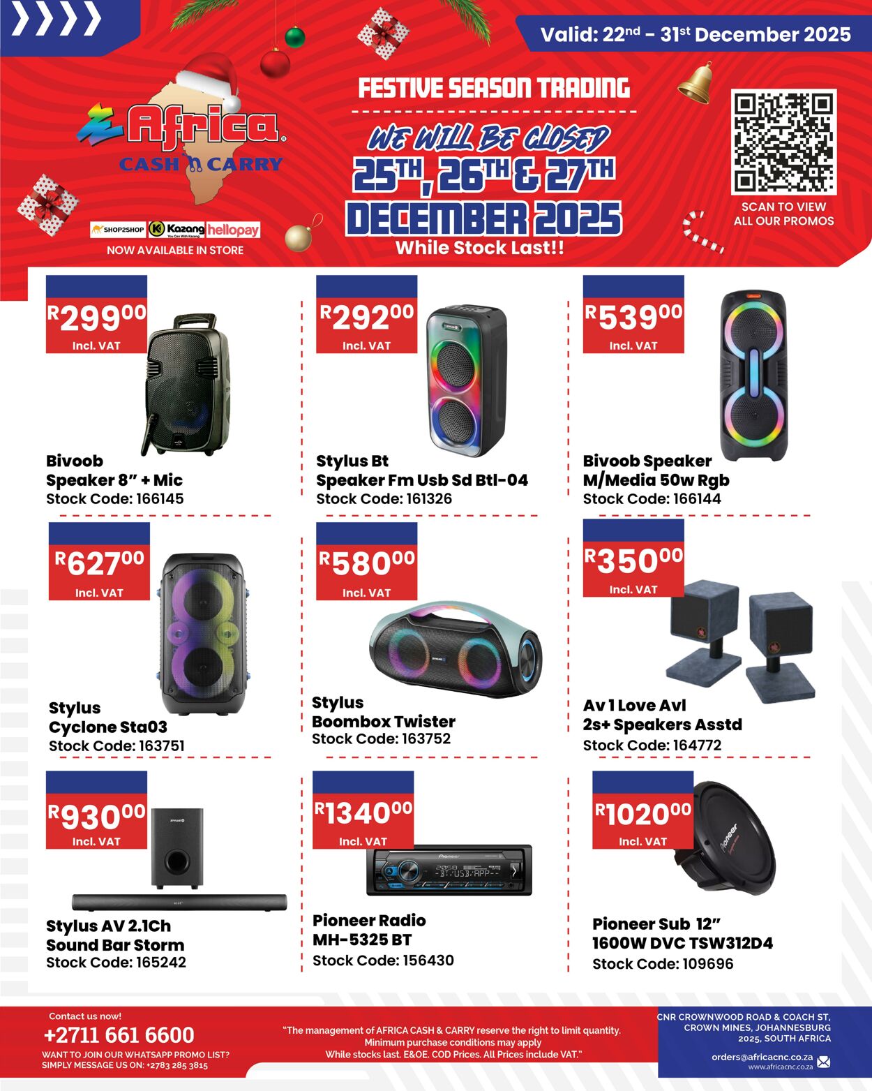 Special Africa Cash&Carry 22.12.2025 - 31.12.2025