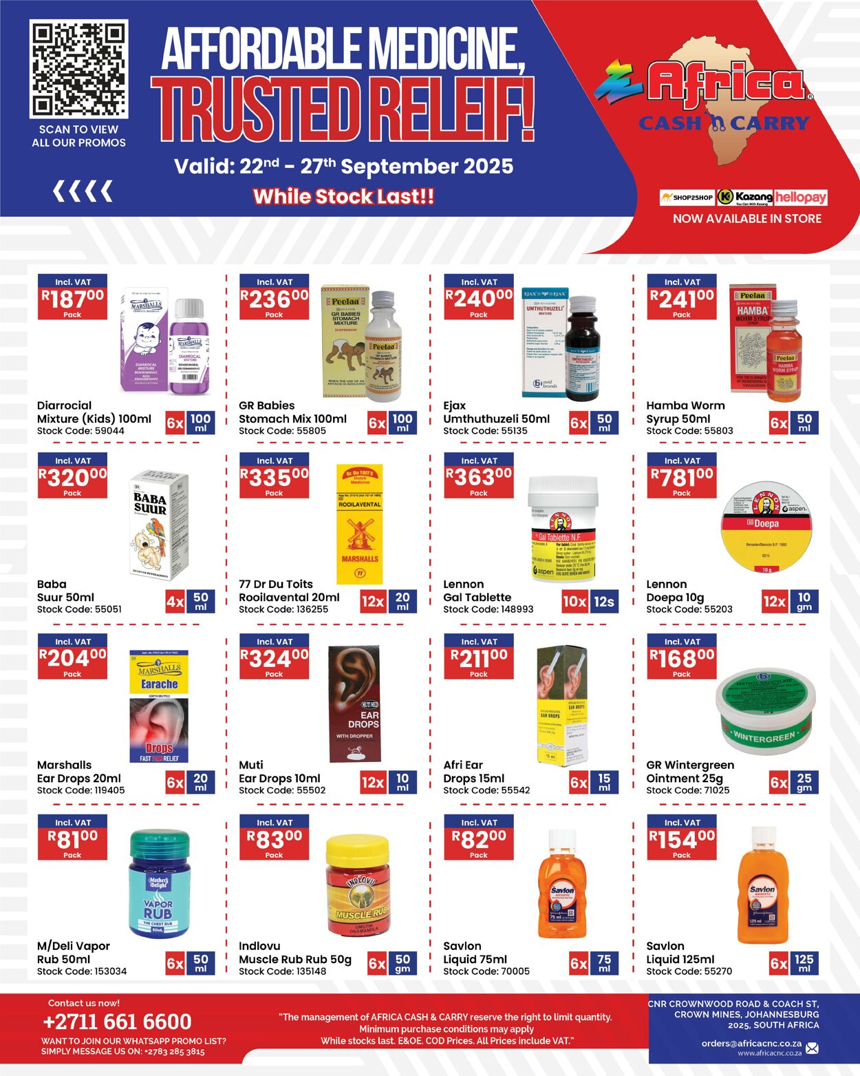Special Africa Cash&Carry 22.09.2025 - 27.09.2025