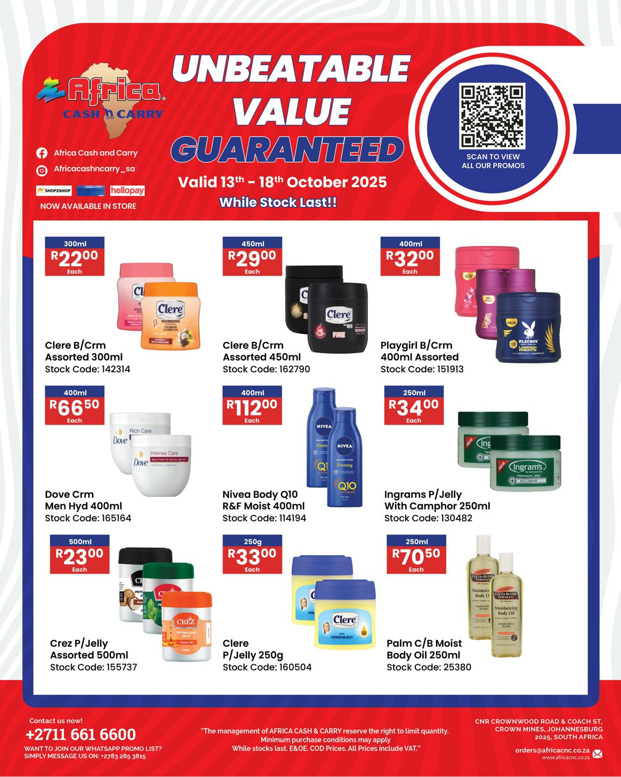 Special Africa Cash&Carry 13.10.2025 - 18.10.2025
