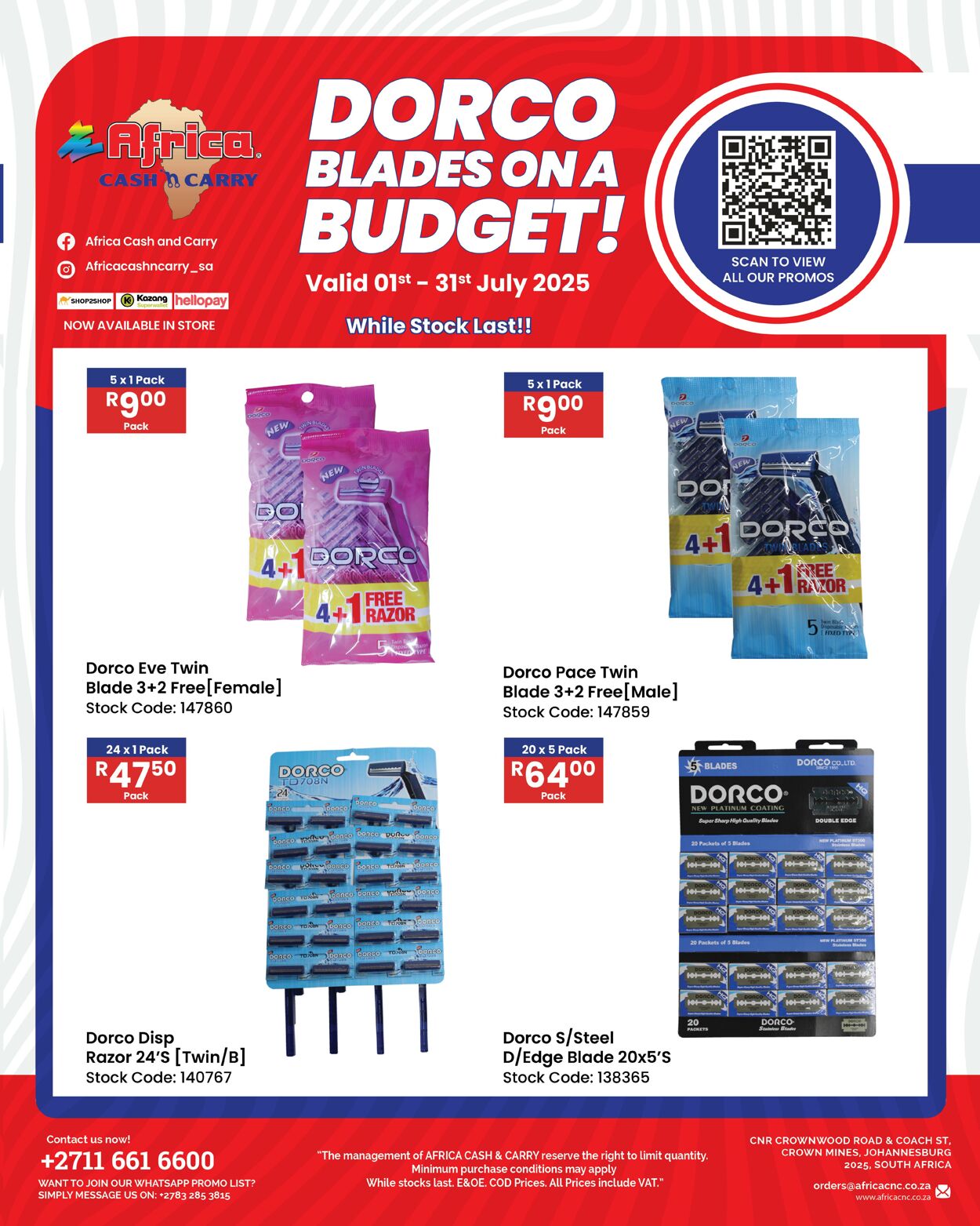 Special Africa Cash&Carry 01.07.2025 - 31.07.2025