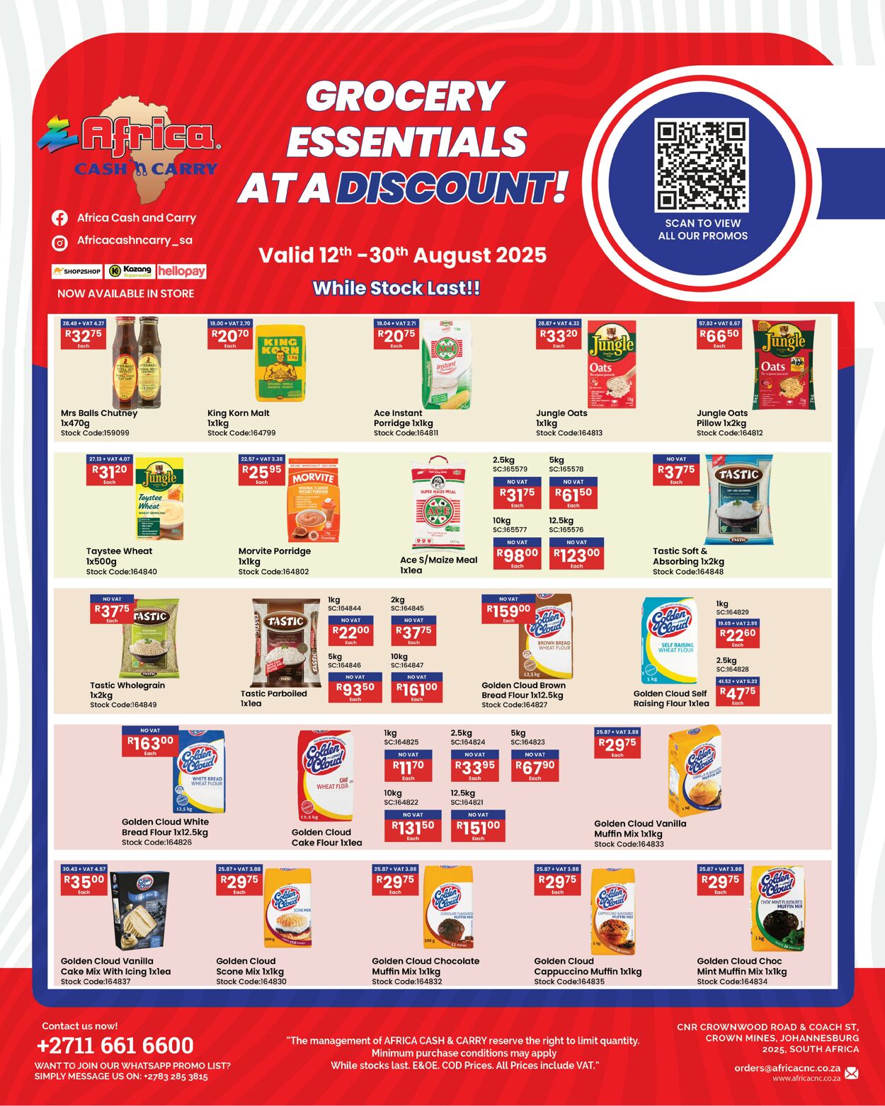 Special Africa Cash&Carry 12.08.2025 - 30.08.2025