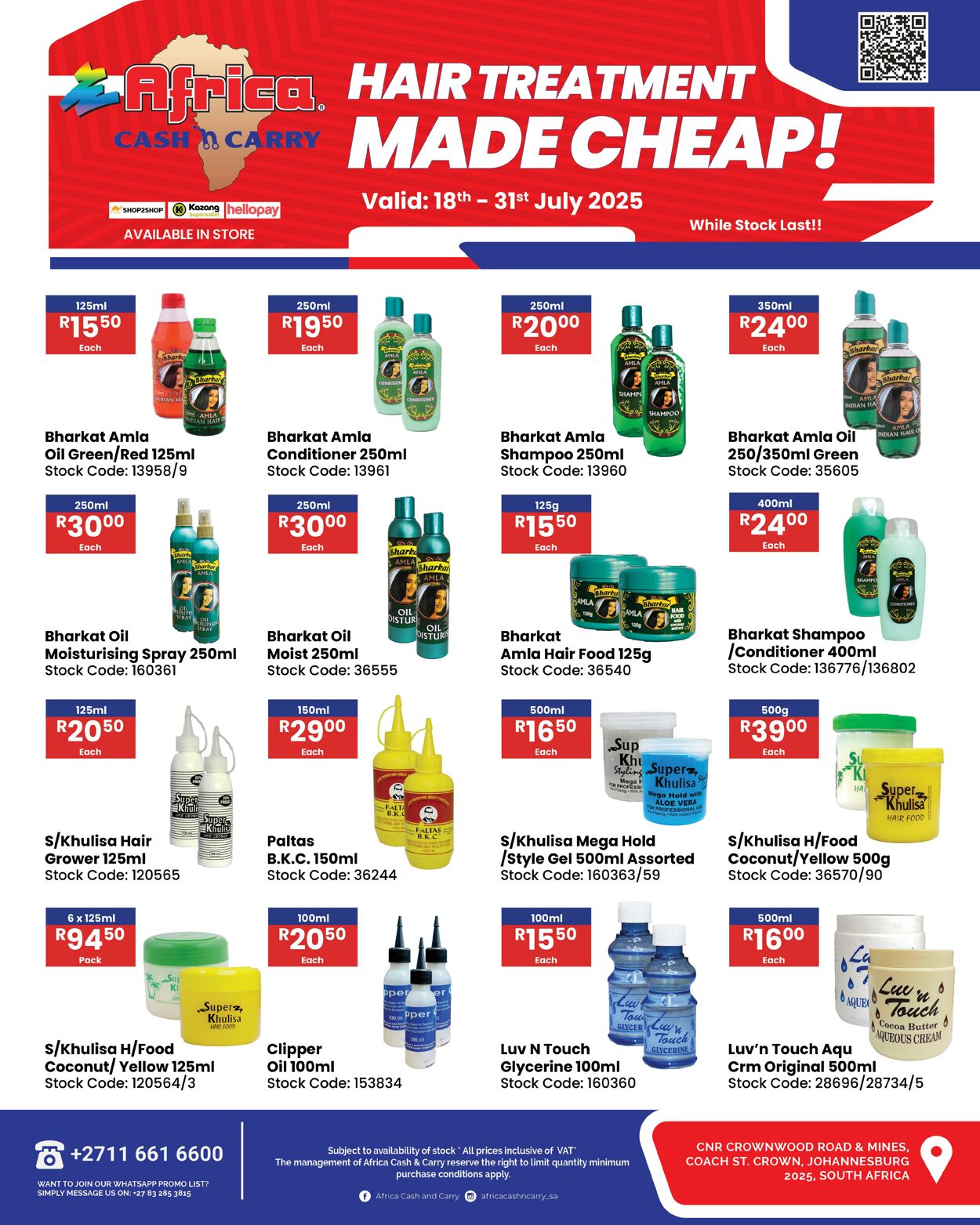 Special Africa Cash&Carry 18.07.2025 - 31.07.2025