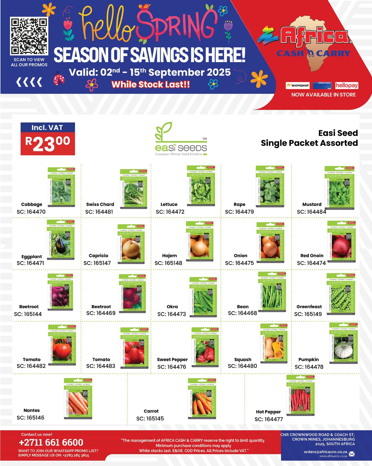 Special Africa Cash&Carry 02.09.2025 - 15.09.2025