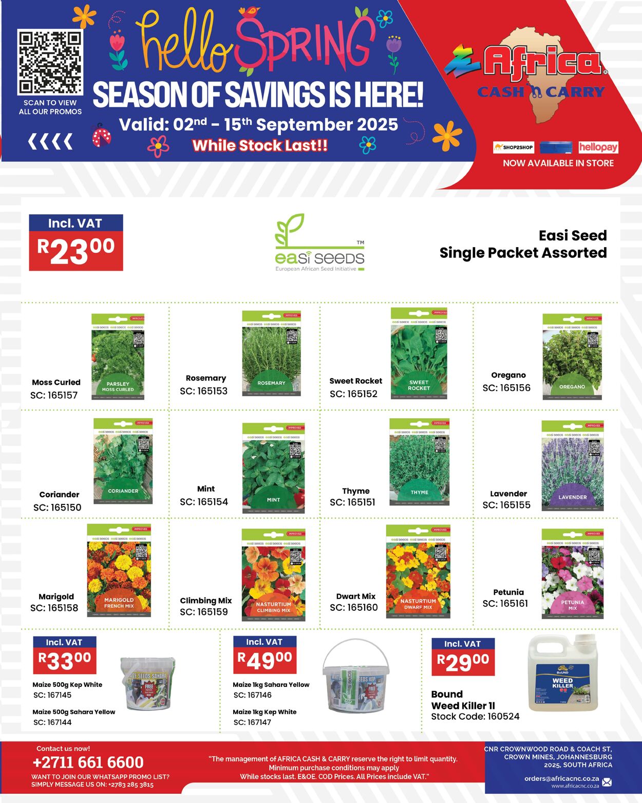 Special Africa Cash&Carry 02.09.2025 - 15.09.2025