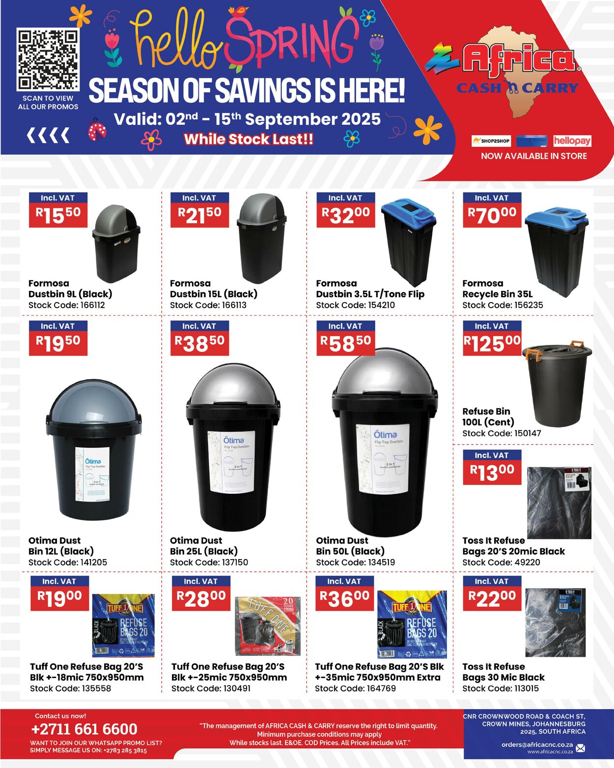 Special Africa Cash&Carry 02.09.2025 - 15.09.2025