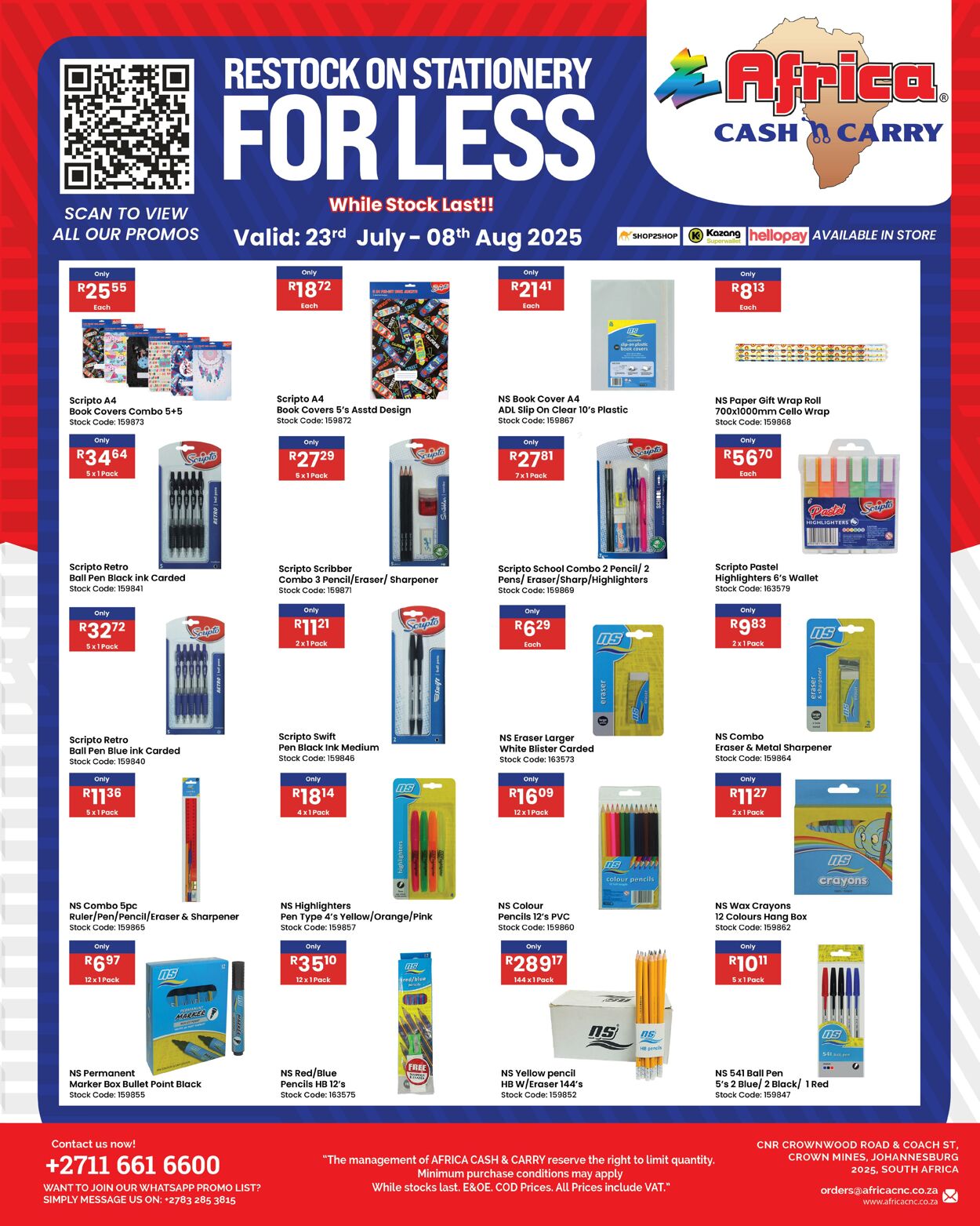 Special Africa Cash&Carry 23.07.2025 - 08.08.2025