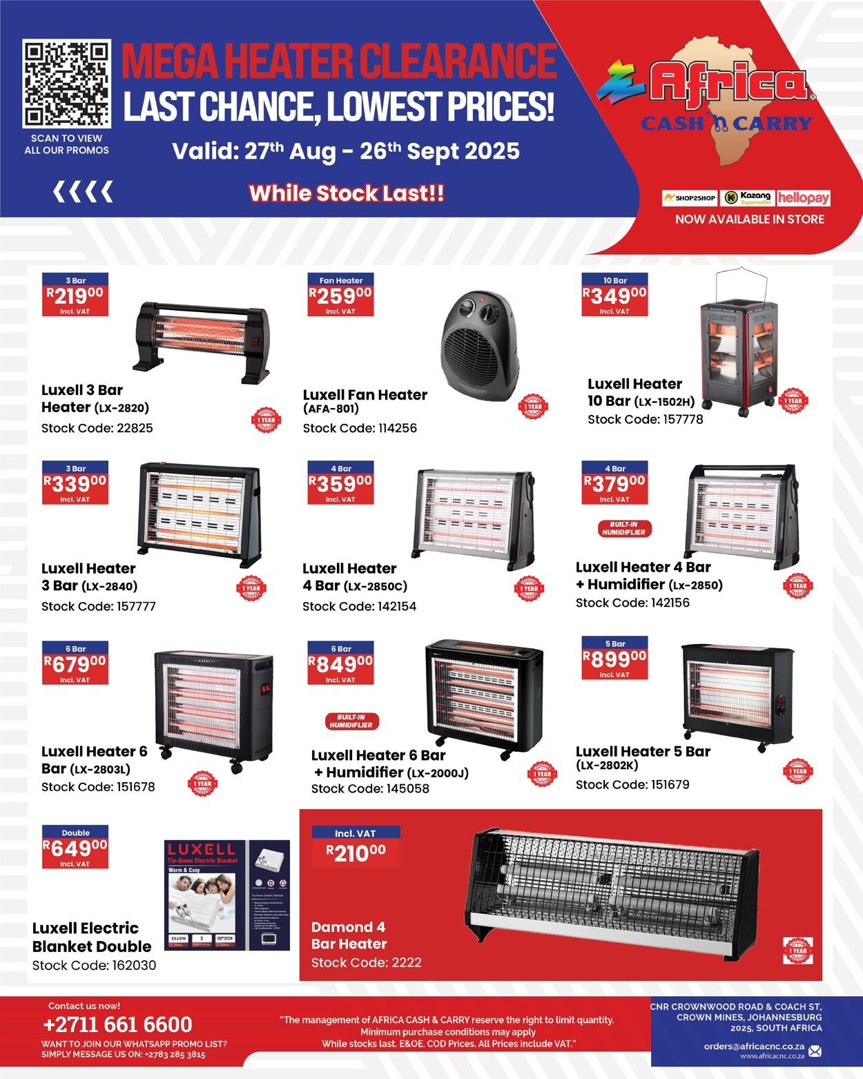 Special Africa Cash&Carry 27.08.2025 - 26.09.2025