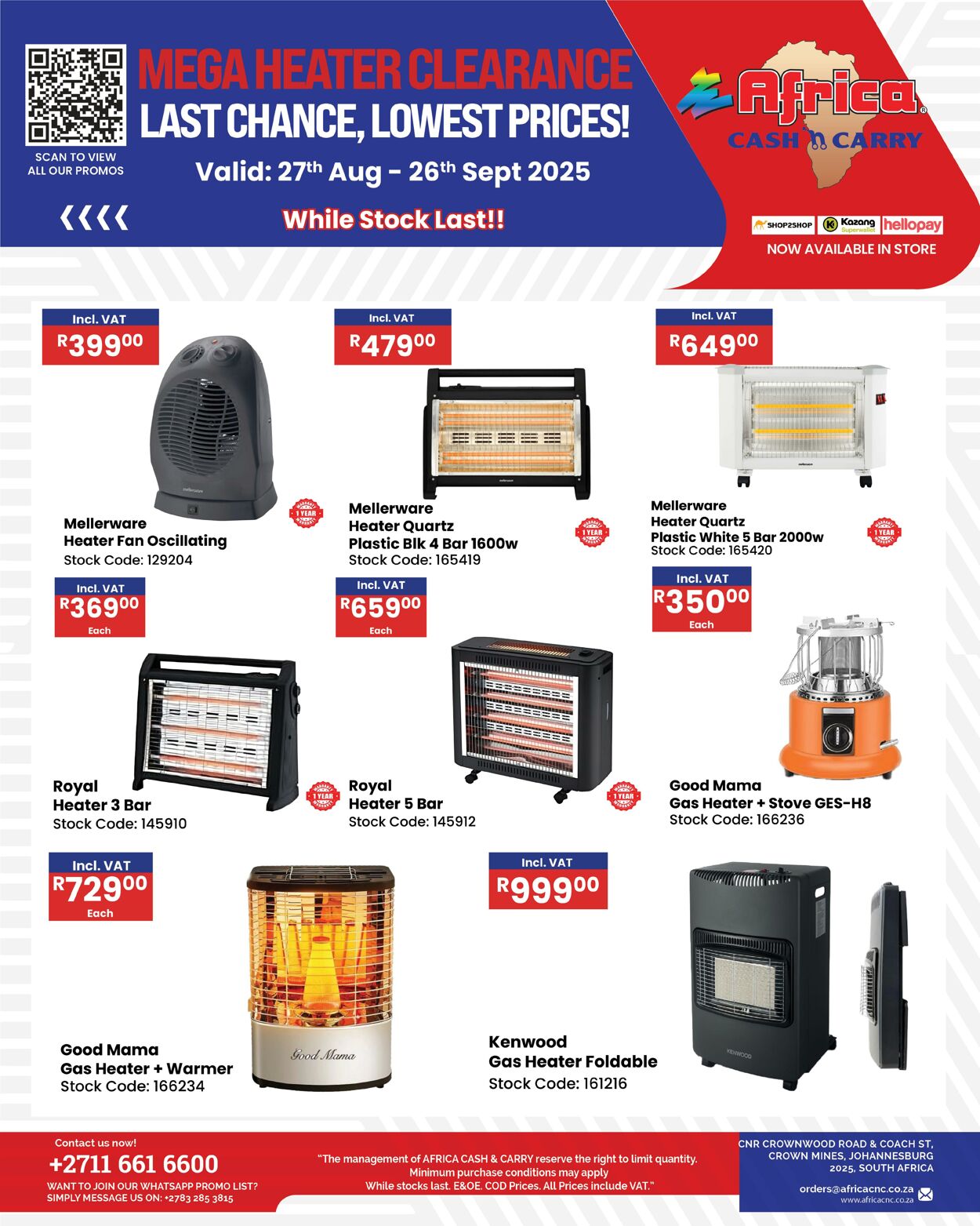 Special Africa Cash&Carry 27.08.2025 - 26.09.2025