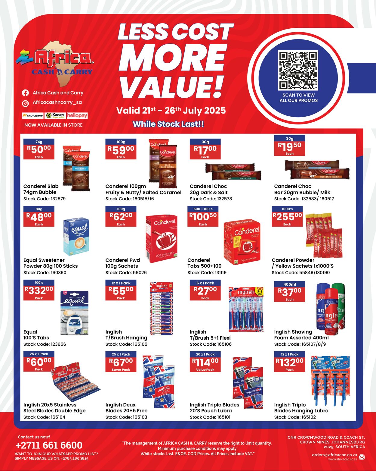 Special Africa Cash&Carry 21.07.2025 - 26.07.2025