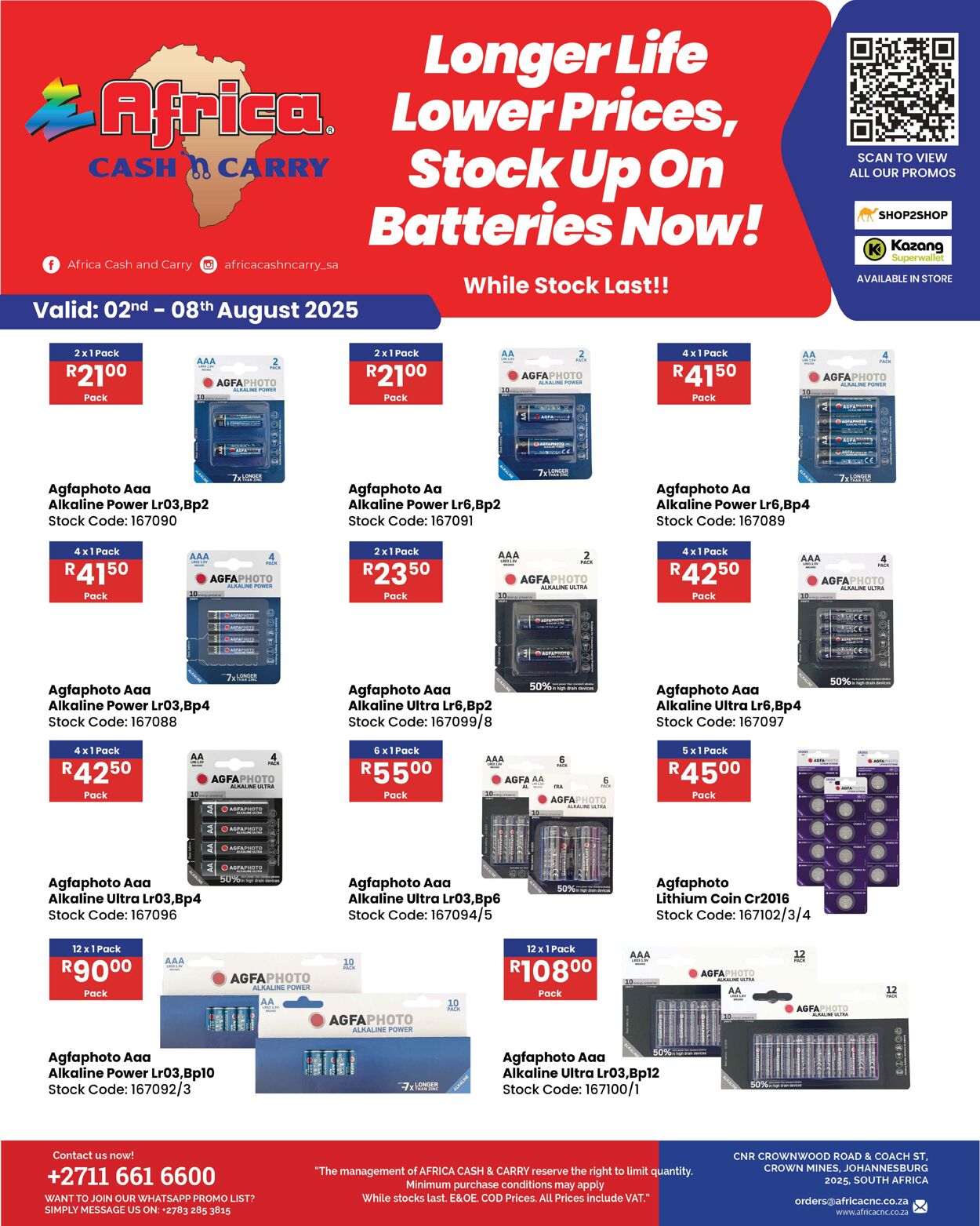 Special Africa Cash&Carry 02.08.2025 - 08.08.2025