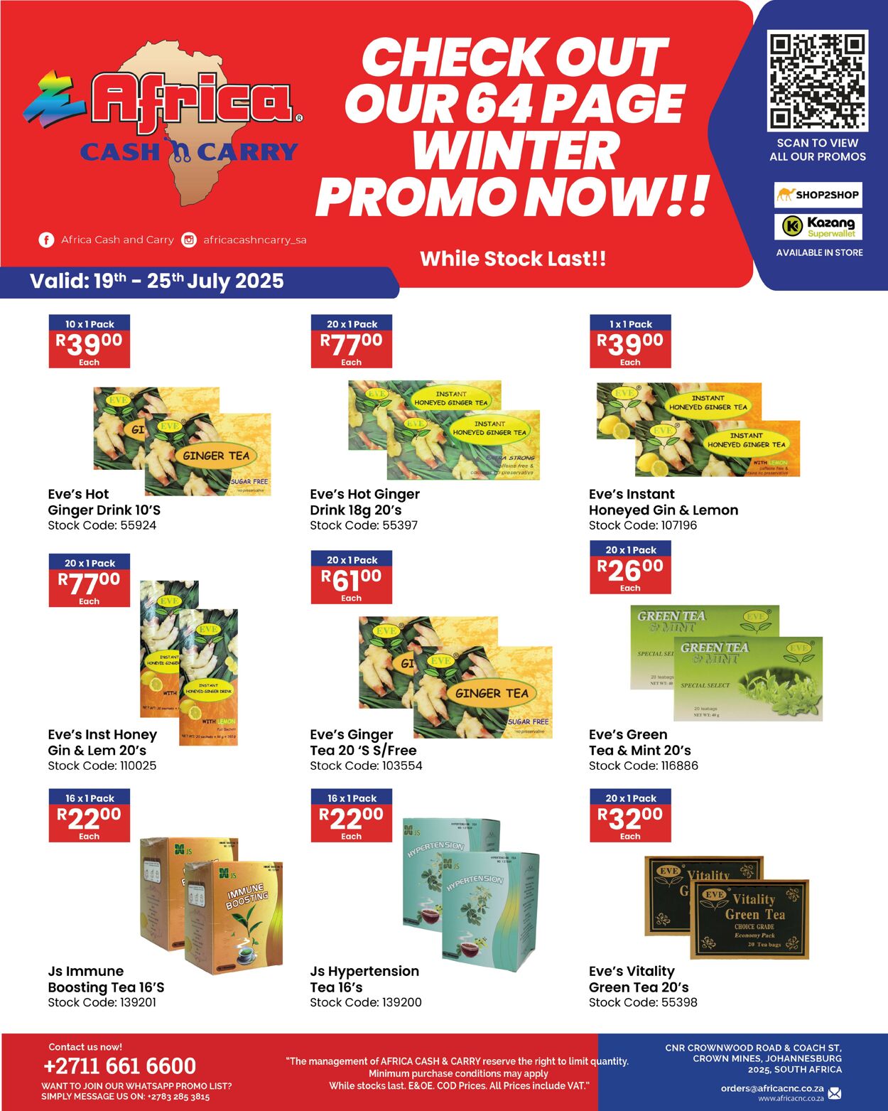 Special Africa Cash&Carry 19.07.2025 - 25.07.2025