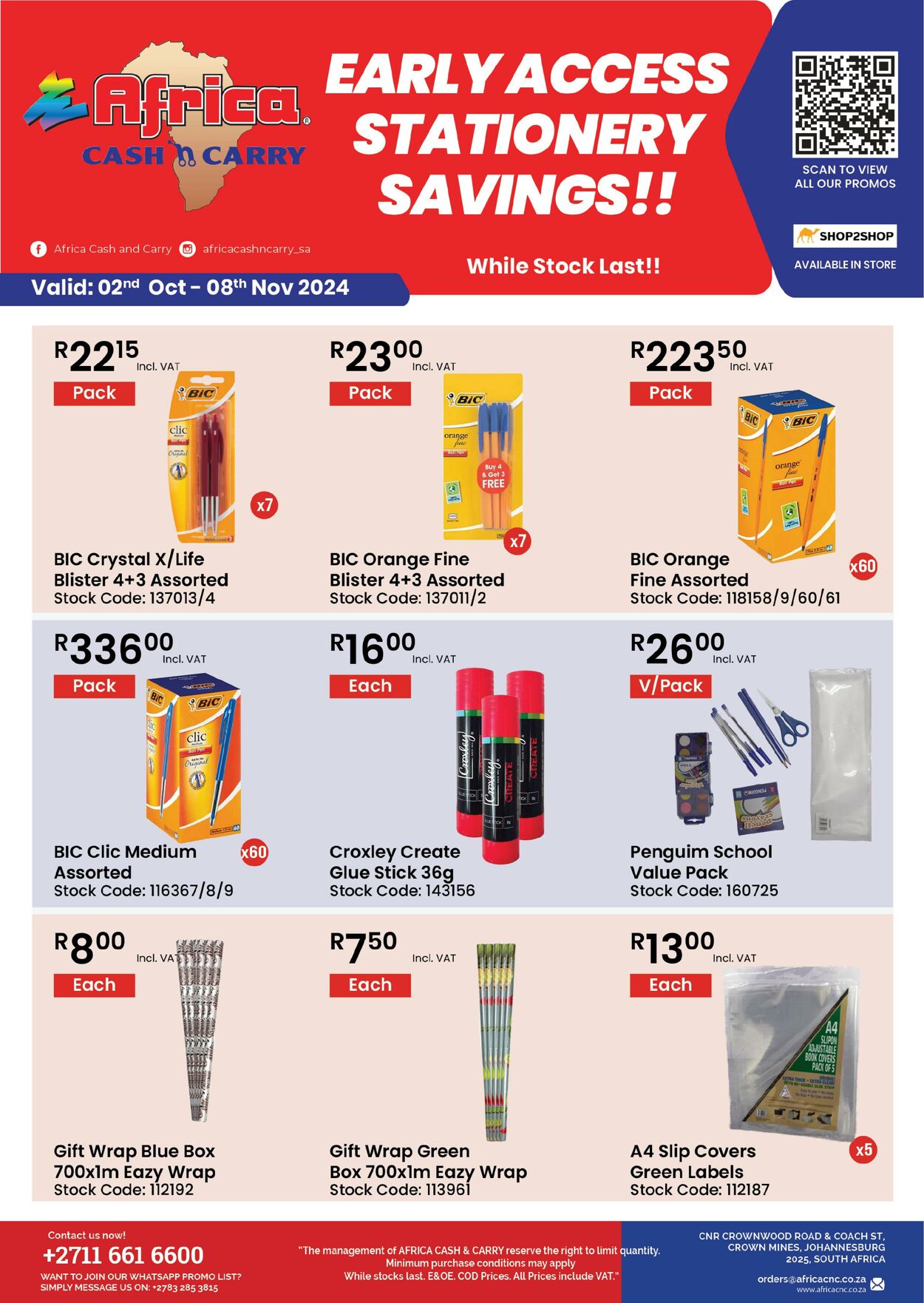 Africa Cash&Carry Promotional specials