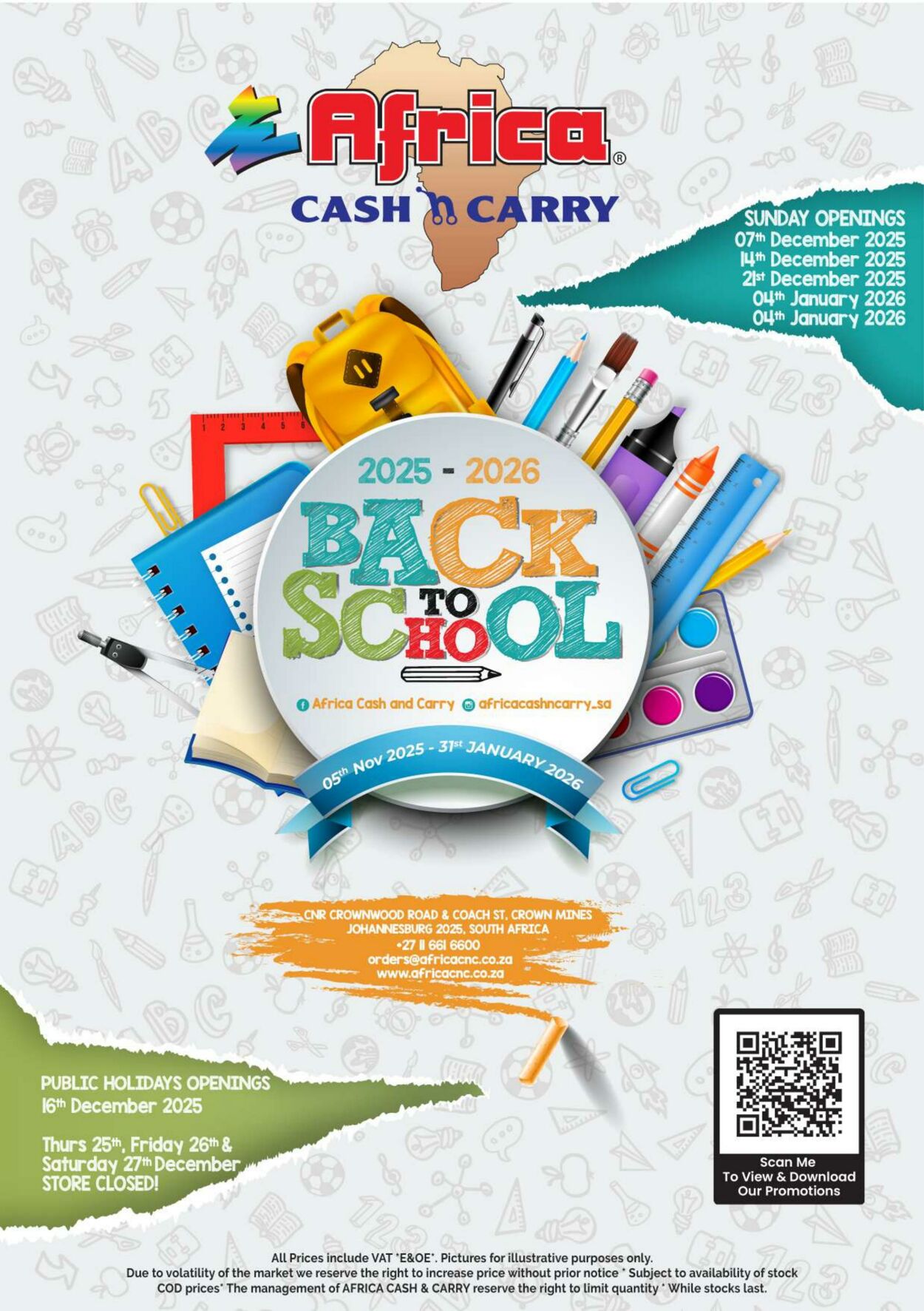 Special Africa Cash&Carry 06.11.2025 - 06.01.2026