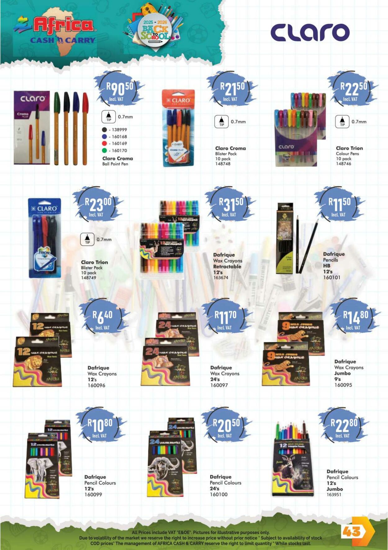 Special Africa Cash&Carry 06.11.2025 - 06.01.2026