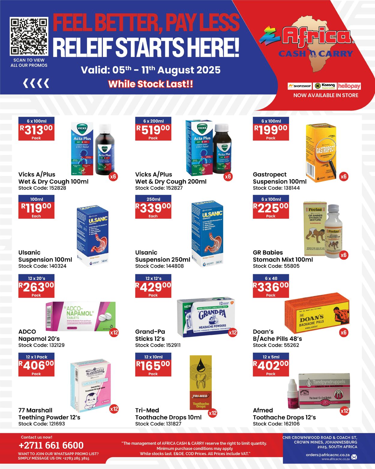 Special Africa Cash&Carry 05.08.2025 - 11.08.2025