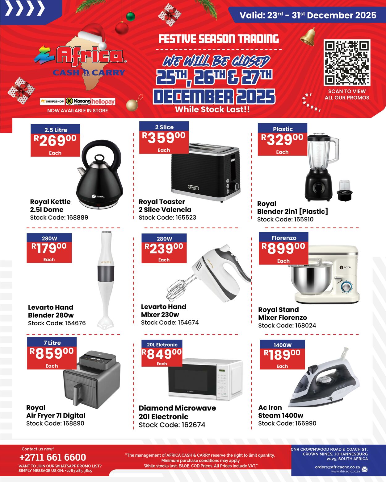 Special Africa Cash&Carry 23.12.2025 - 31.12.2025