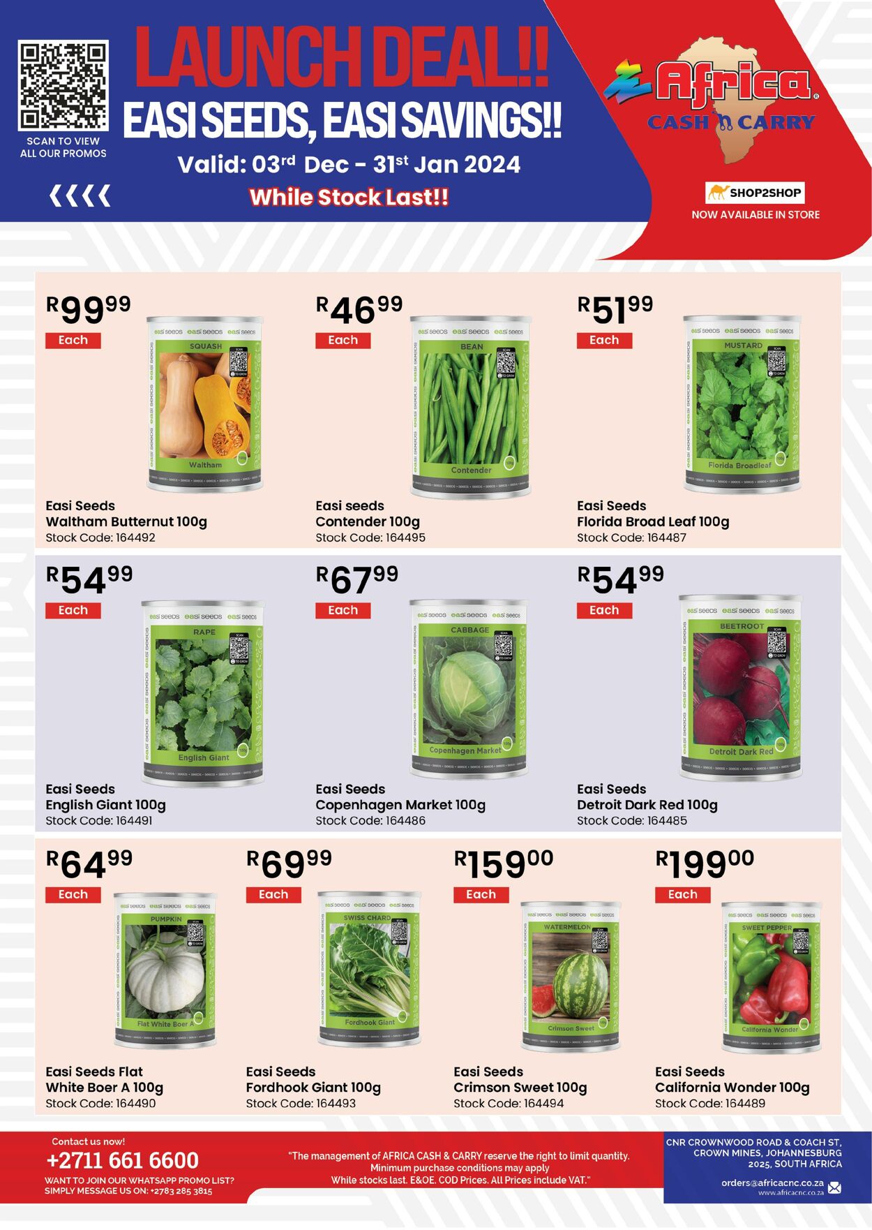 Special Africa Cash&Carry 03.12.2024 - 31.12.2024