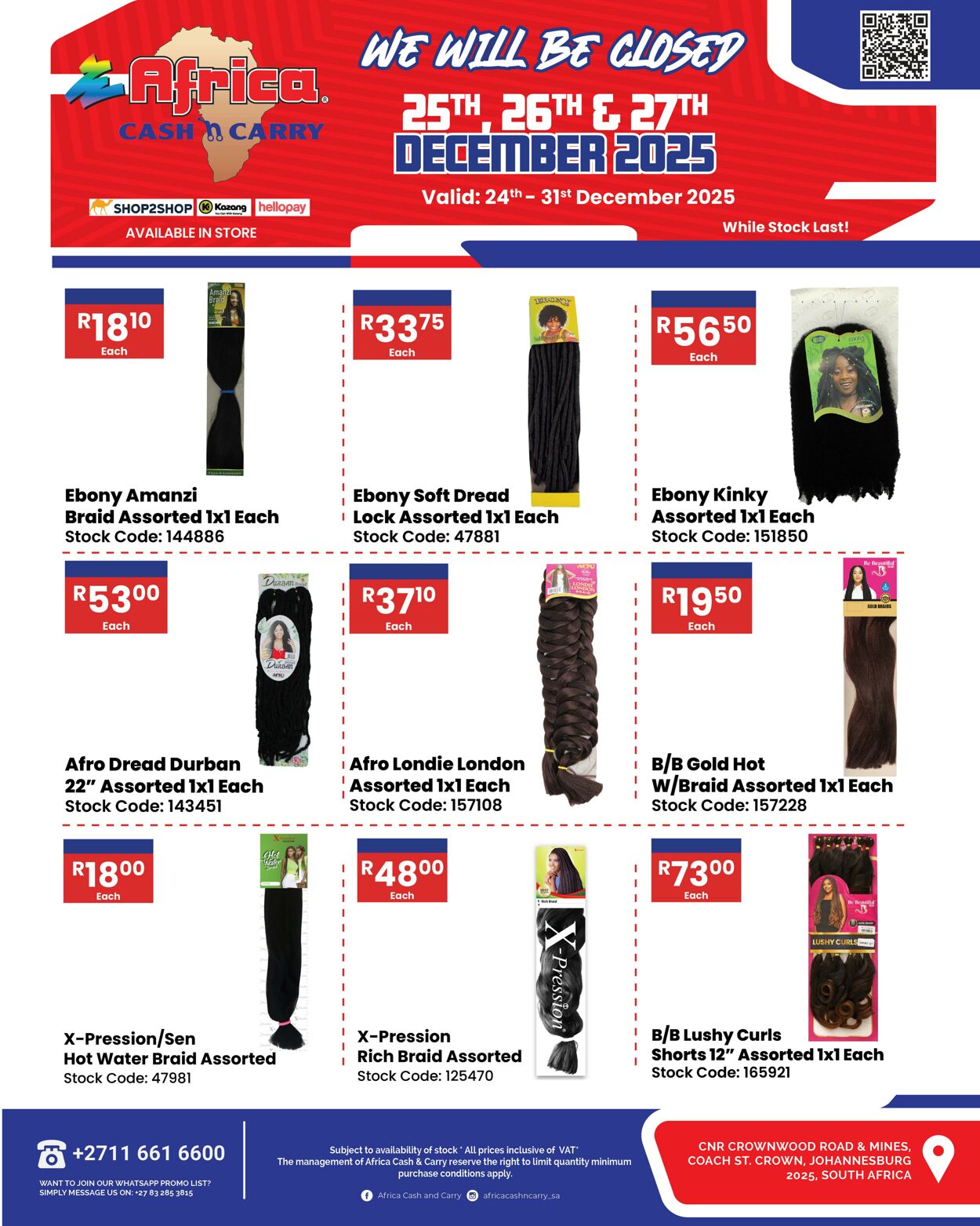 Special Africa Cash&Carry 24.12.2025 - 31.12.2025
