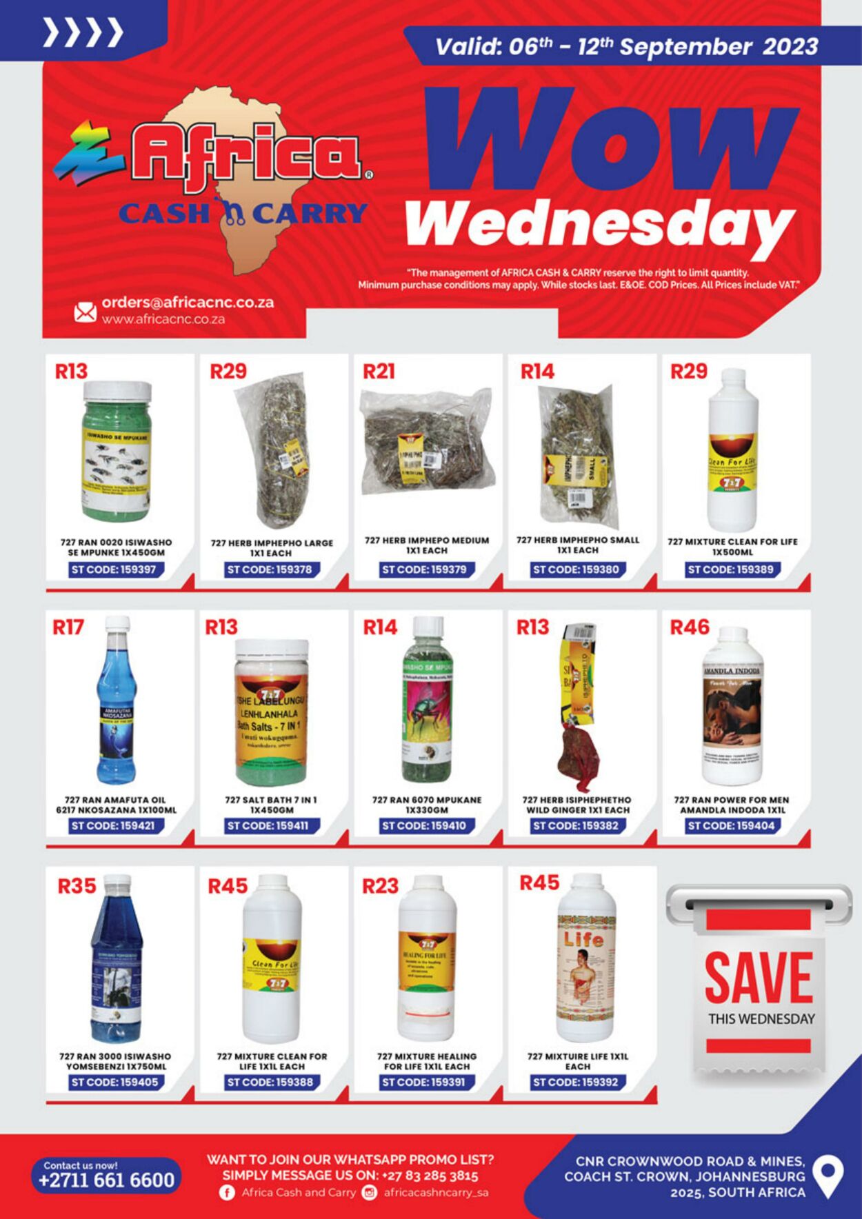 Special Africa Cash&Carry 06.09.2023 - 12.09.2023