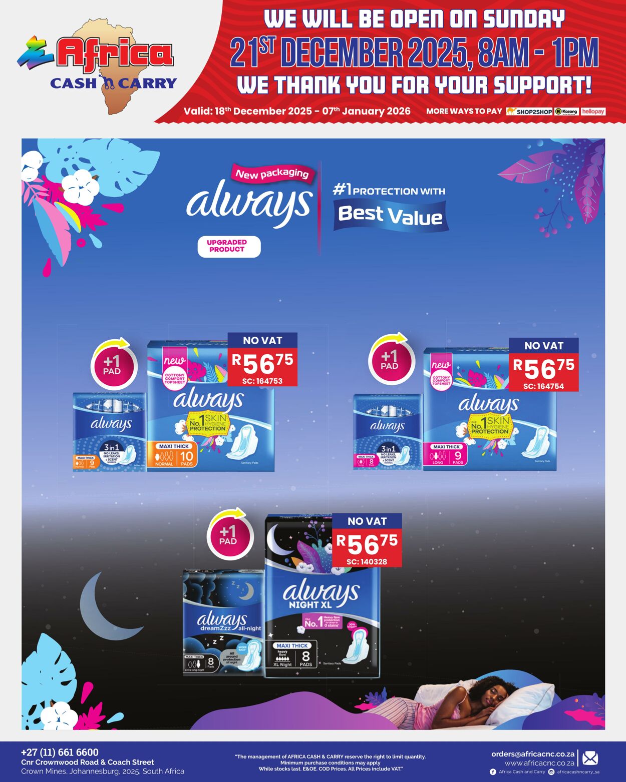 Special Africa Cash&Carry 18.12.2025 - 07.01.2026