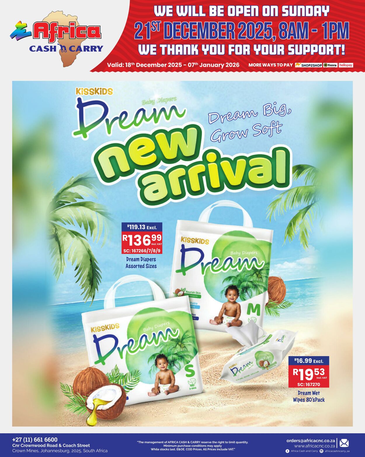 Special Africa Cash&Carry 18.12.2025 - 07.01.2026