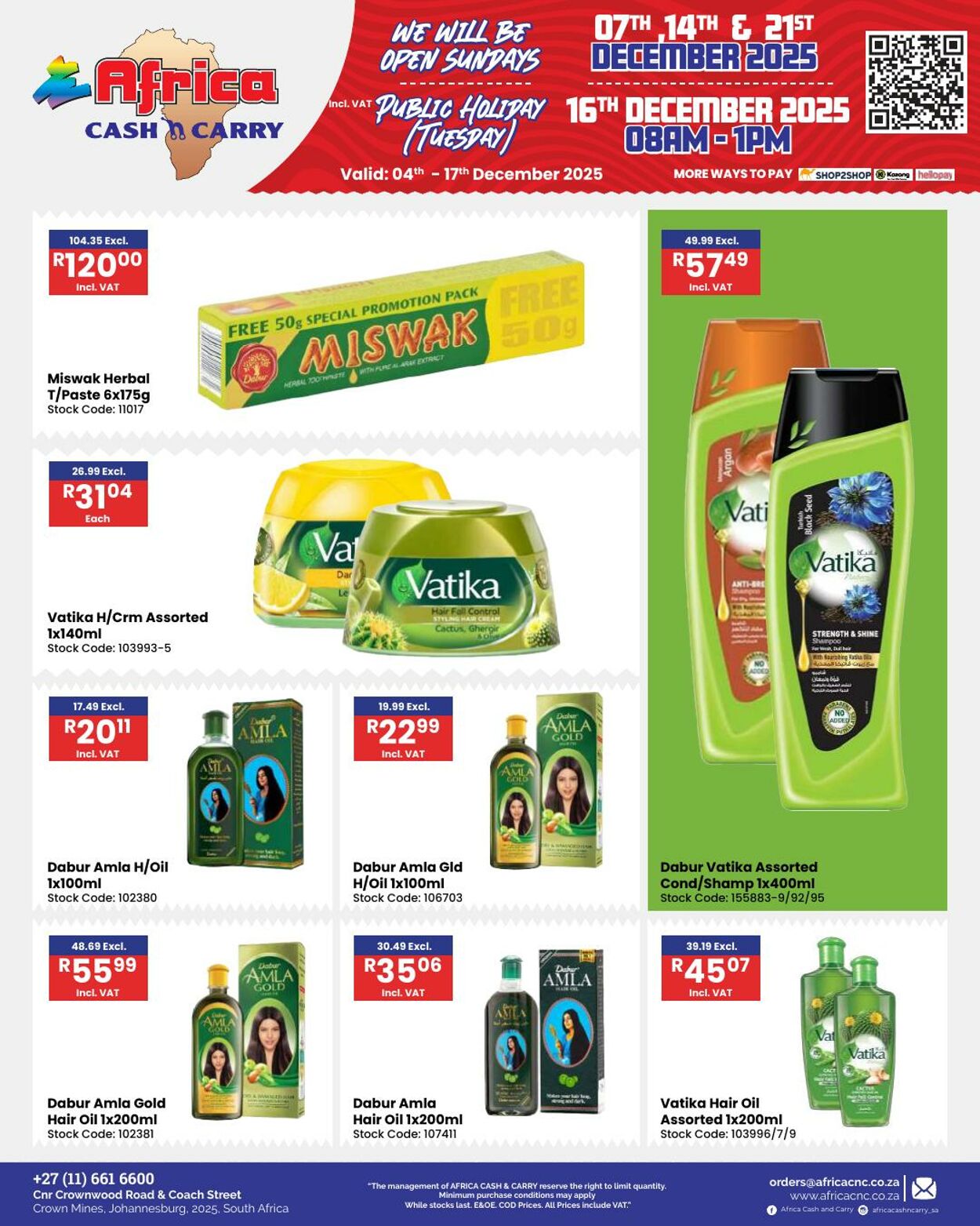 Special Africa Cash&Carry 04.12.2025 - 17.12.2025