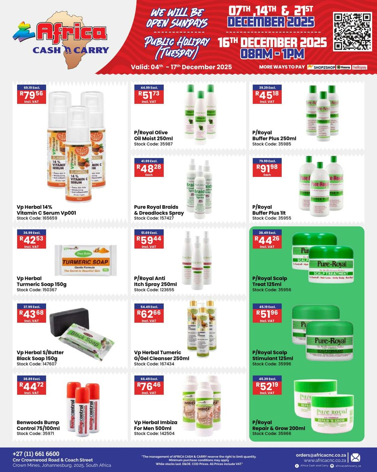 Special Africa Cash&Carry 04.12.2025 - 17.12.2025