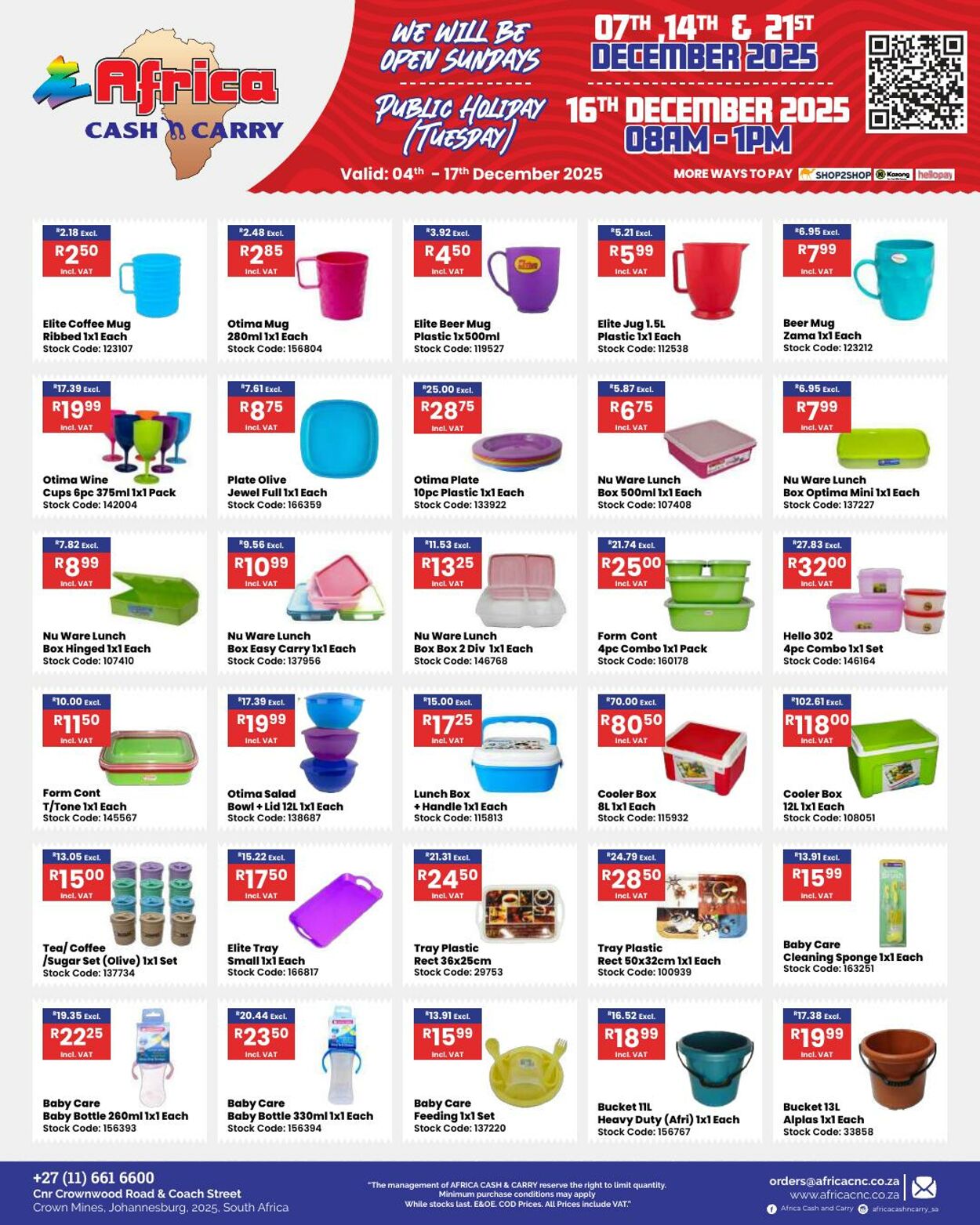 Special Africa Cash&Carry 04.12.2025 - 17.12.2025