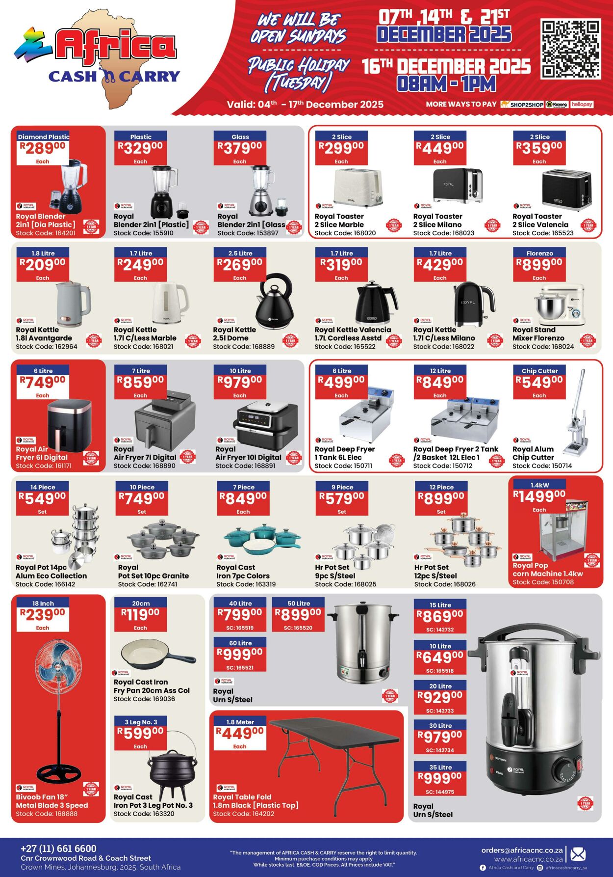 Special Africa Cash&Carry 04.12.2025 - 17.12.2025