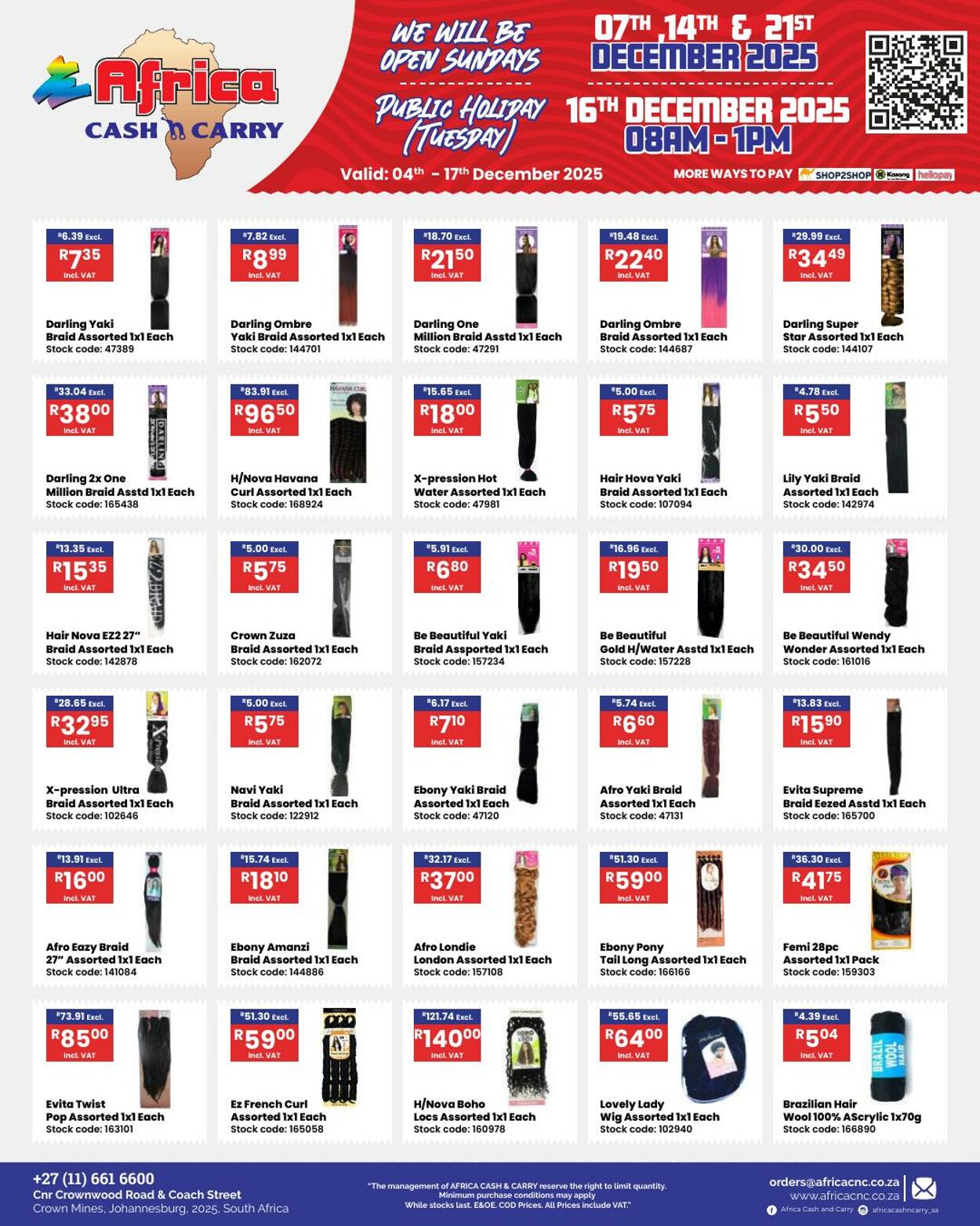 Special Africa Cash&Carry 04.12.2025 - 17.12.2025