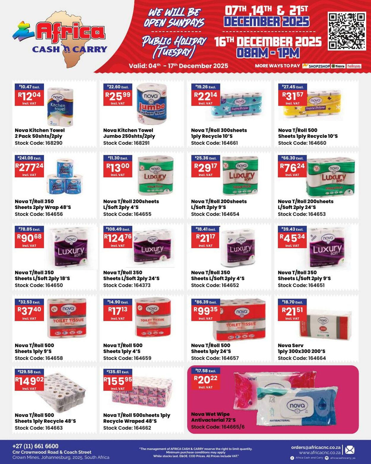 Special Africa Cash&Carry 04.12.2025 - 17.12.2025