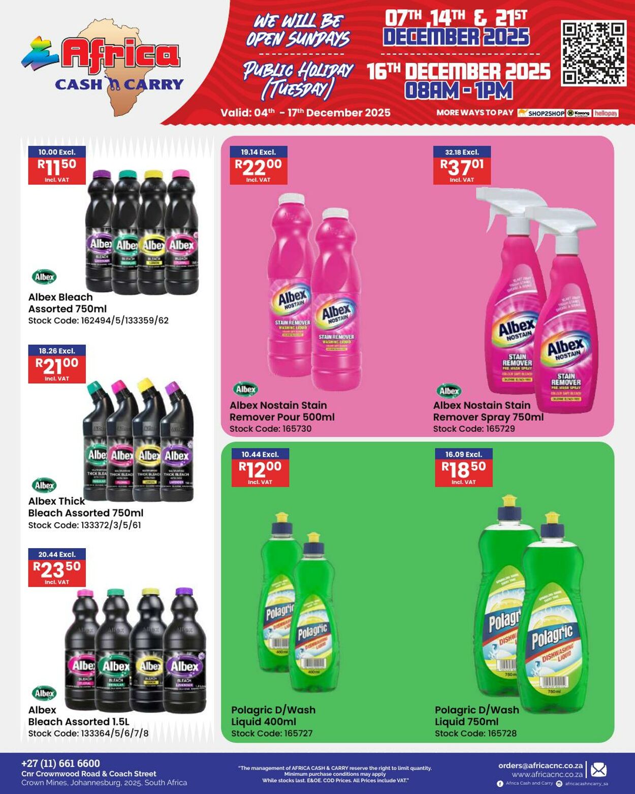 Special Africa Cash&Carry 04.12.2025 - 17.12.2025