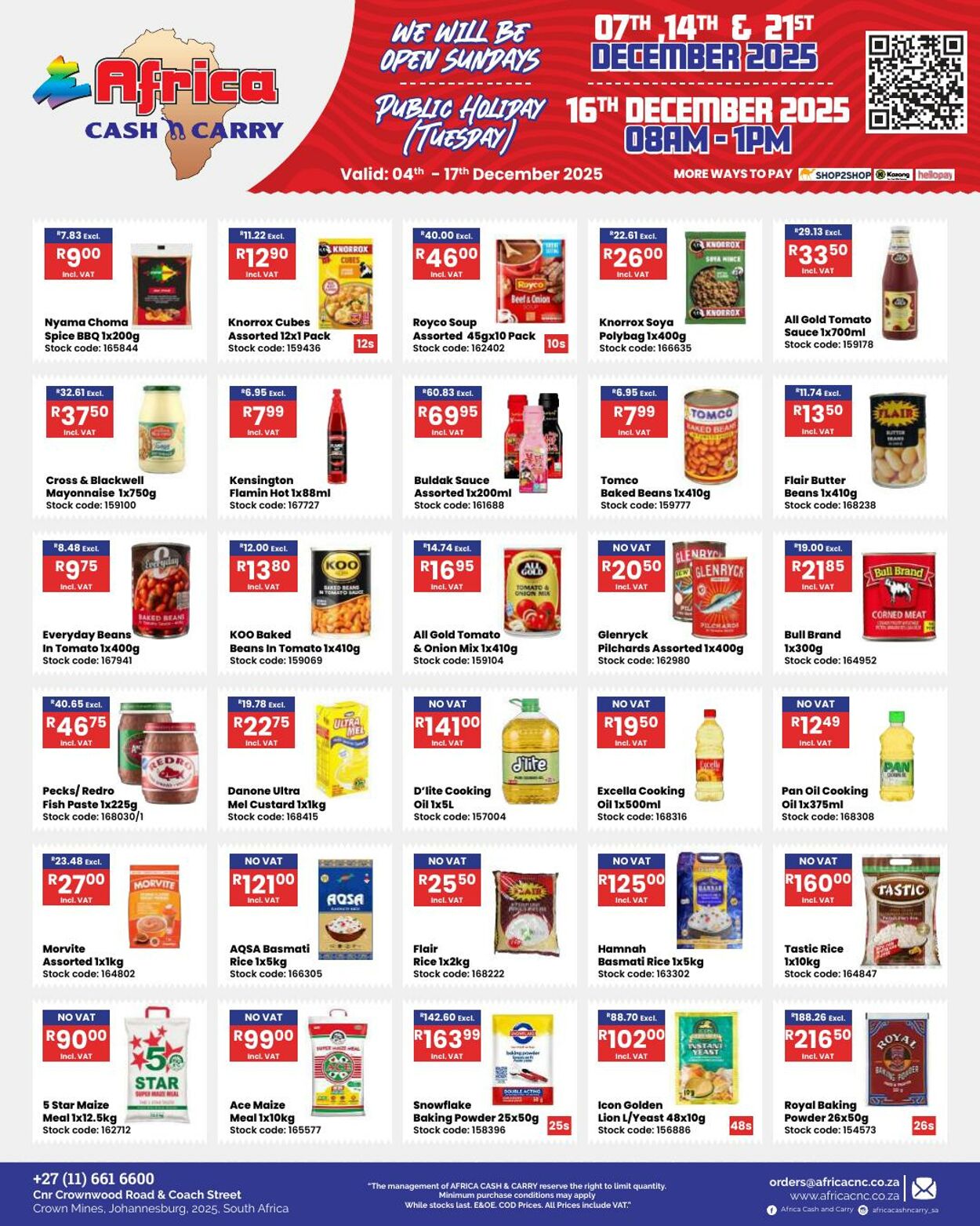 Special Africa Cash&Carry 04.12.2025 - 17.12.2025