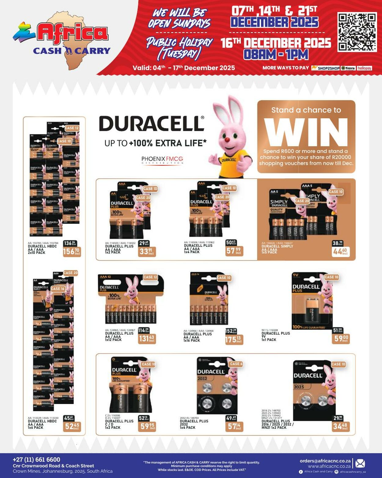 Special Africa Cash&Carry 04.12.2025 - 17.12.2025