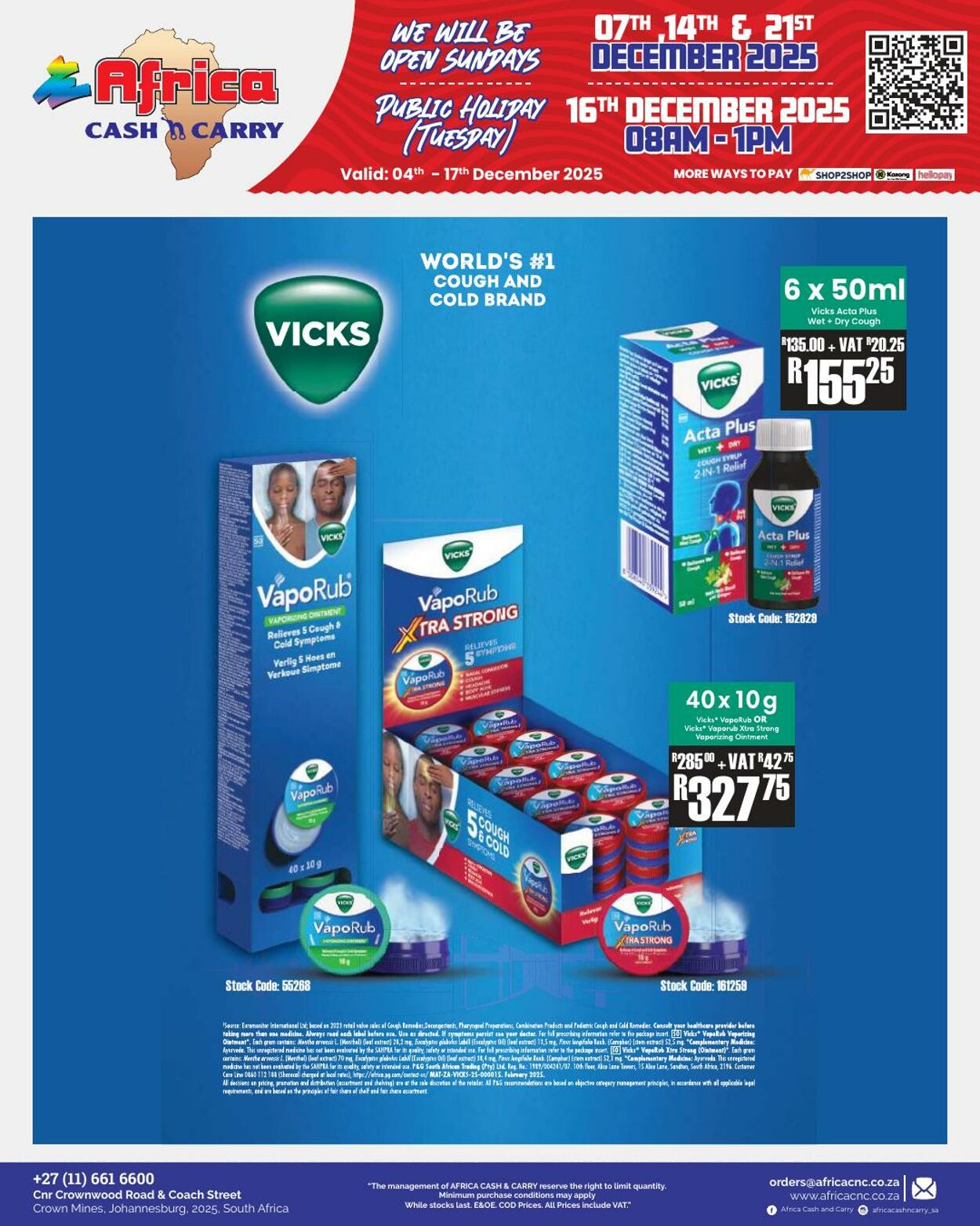 Special Africa Cash&Carry 04.12.2025 - 17.12.2025