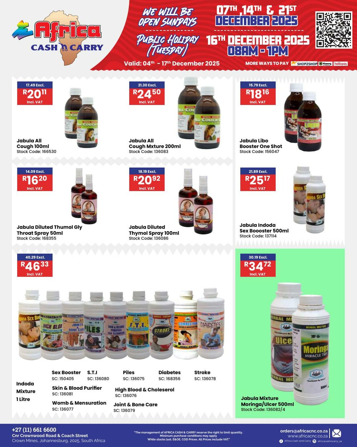 Special Africa Cash&Carry 04.12.2025 - 17.12.2025