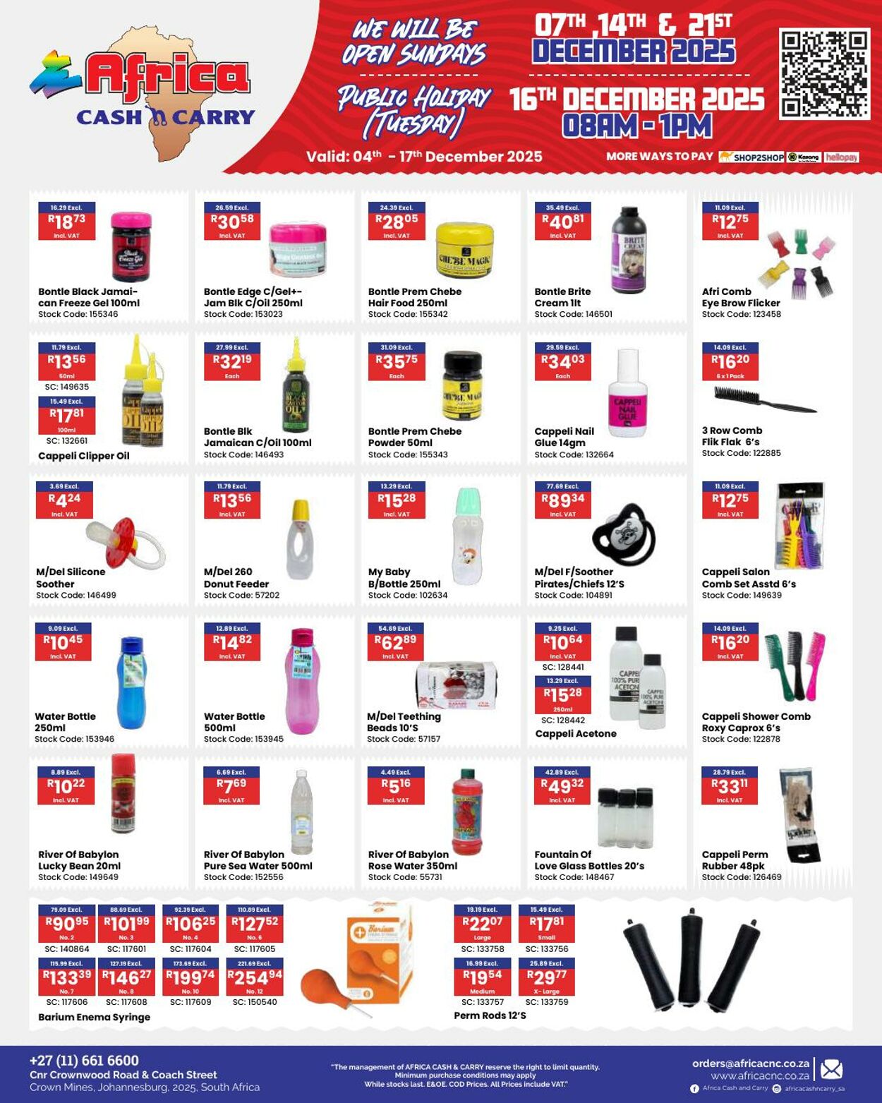 Special Africa Cash&Carry 04.12.2025 - 17.12.2025