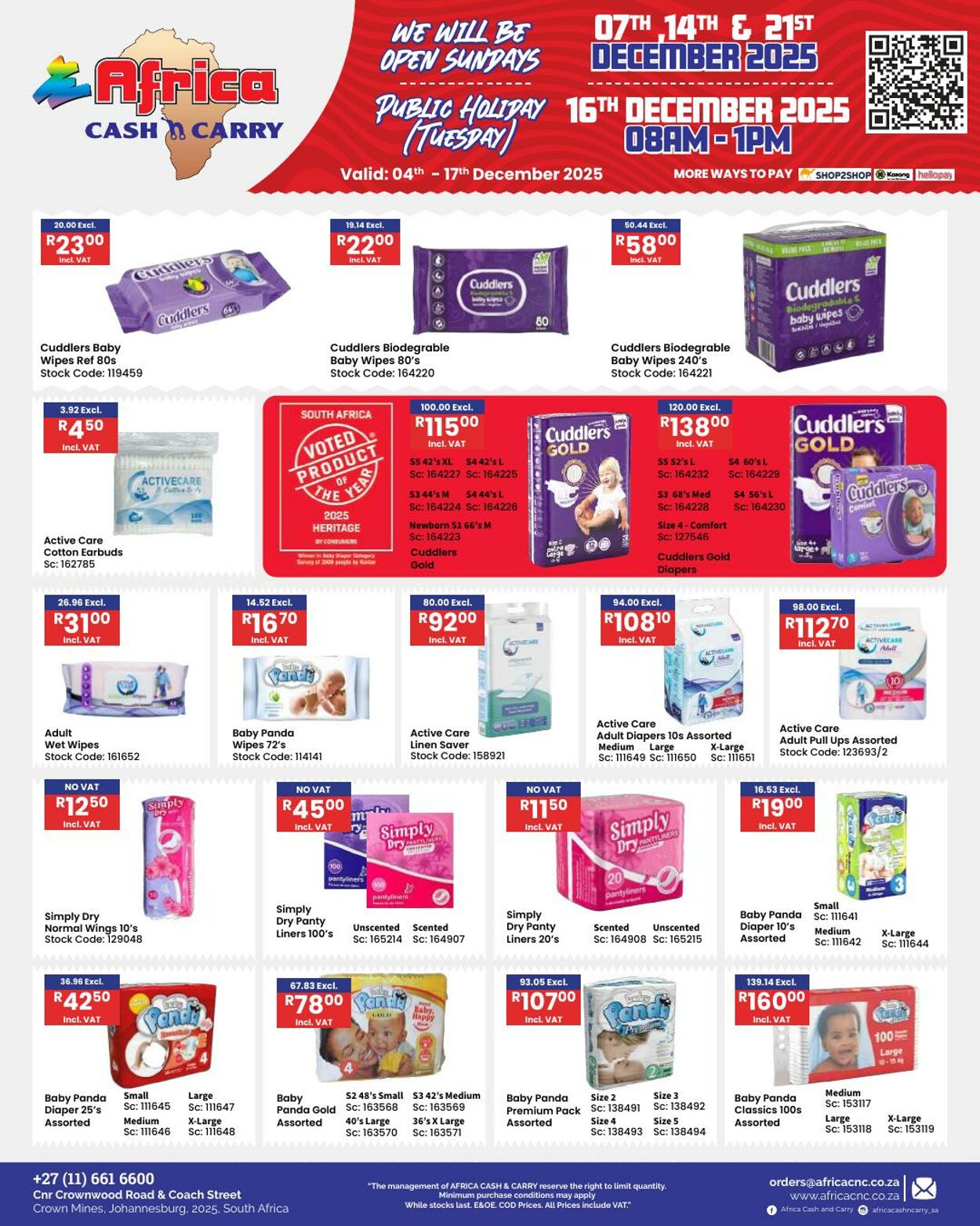Special Africa Cash&Carry 04.12.2025 - 17.12.2025