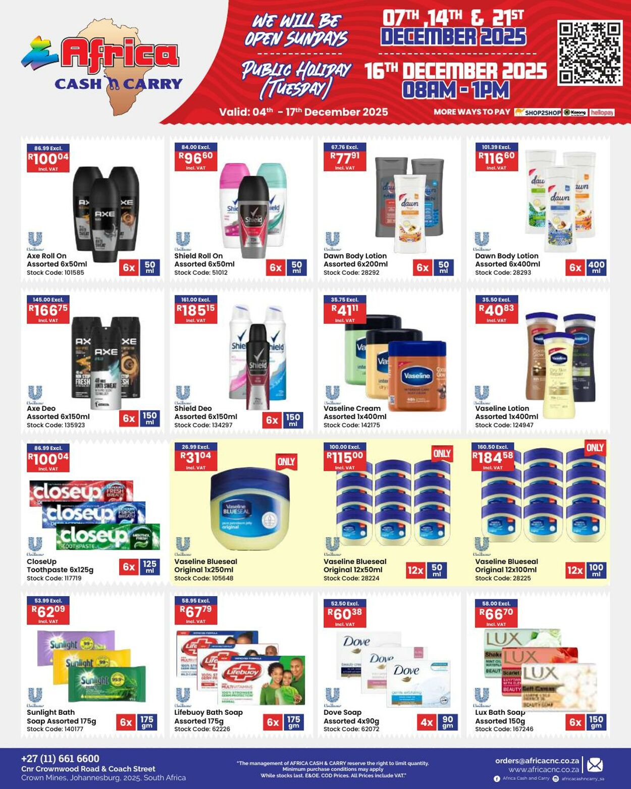 Special Africa Cash&Carry 04.12.2025 - 17.12.2025