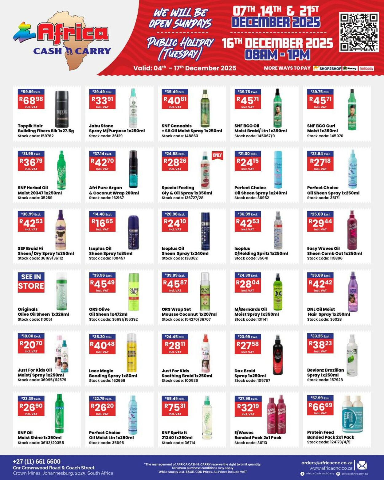 Special Africa Cash&Carry 04.12.2025 - 17.12.2025