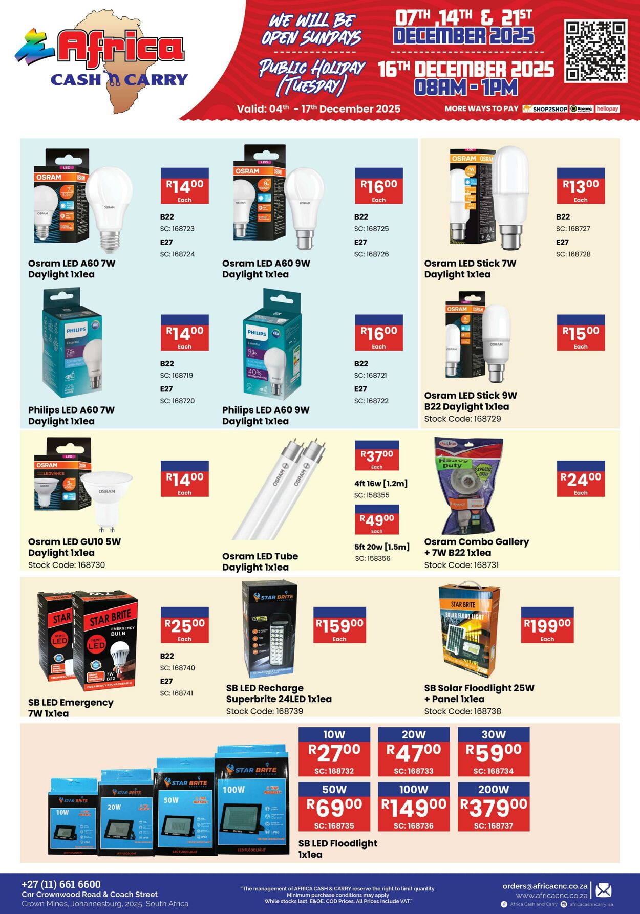 Special Africa Cash&Carry 04.12.2025 - 17.12.2025