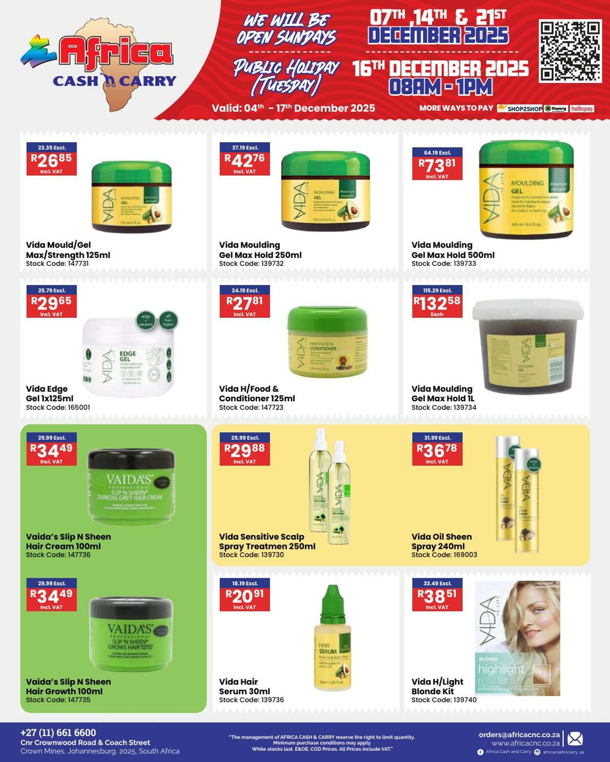 Special Africa Cash&Carry 04.12.2025 - 17.12.2025