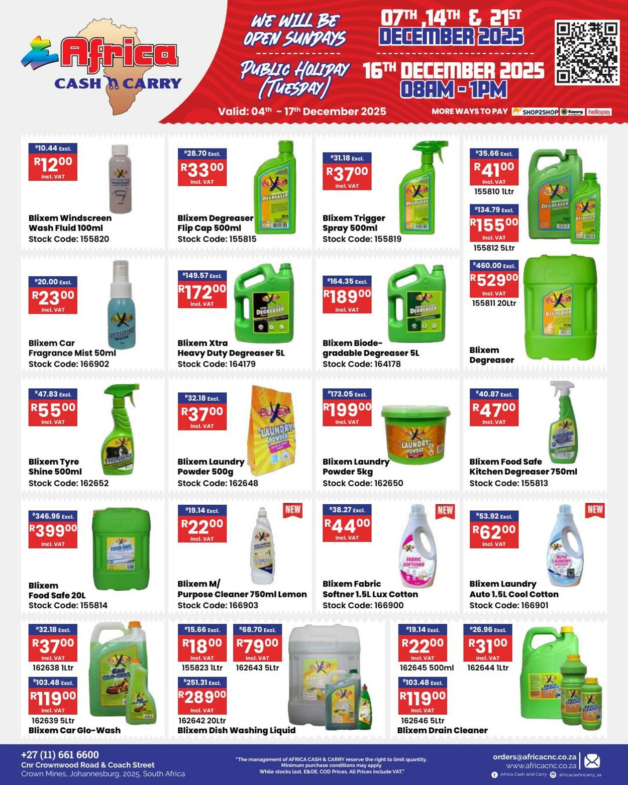 Special Africa Cash&Carry 04.12.2025 - 17.12.2025