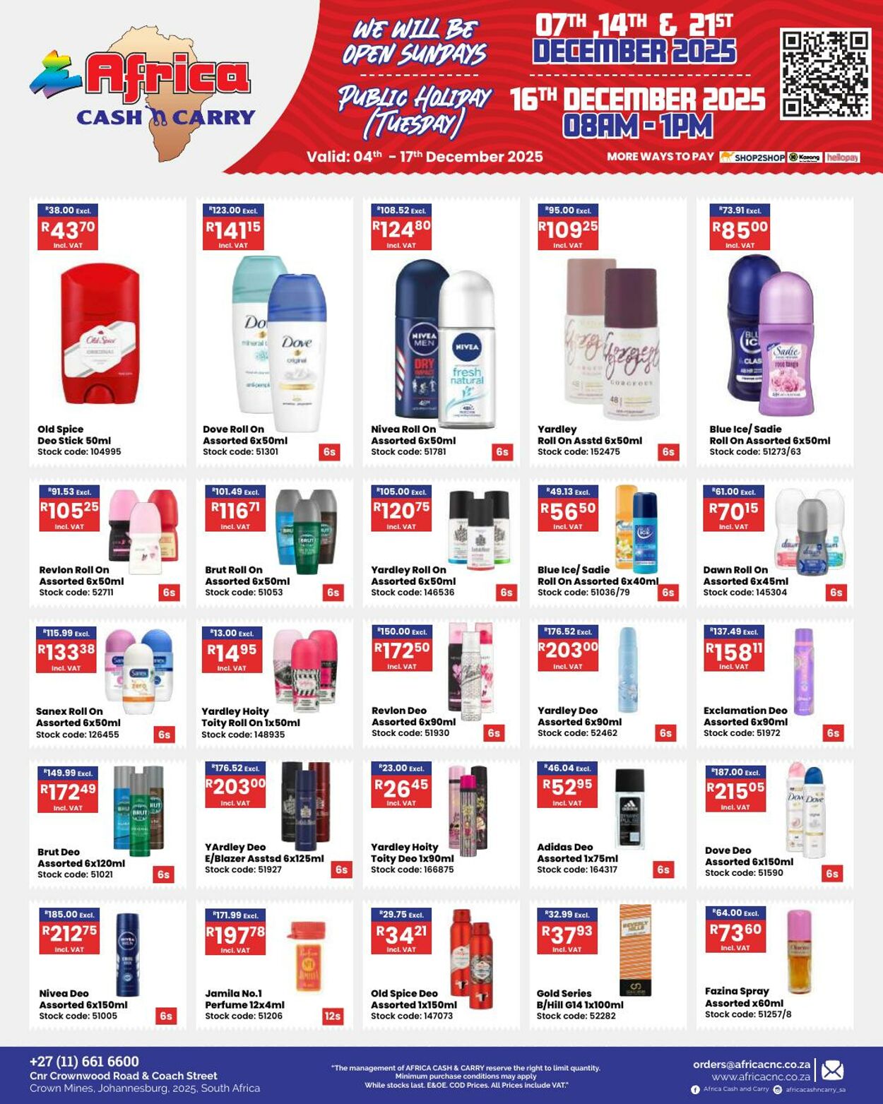 Special Africa Cash&Carry 04.12.2025 - 17.12.2025