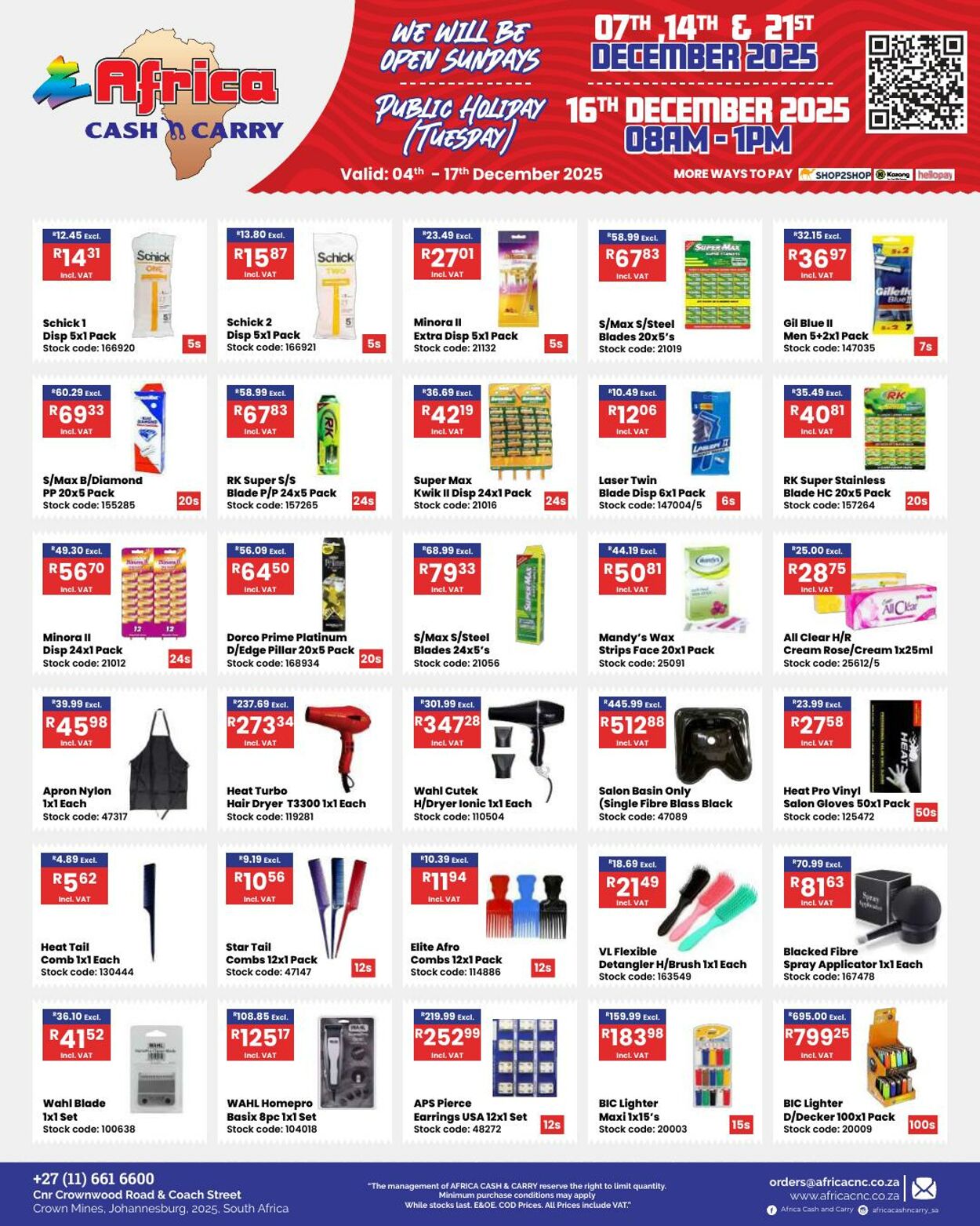 Special Africa Cash&Carry 04.12.2025 - 17.12.2025