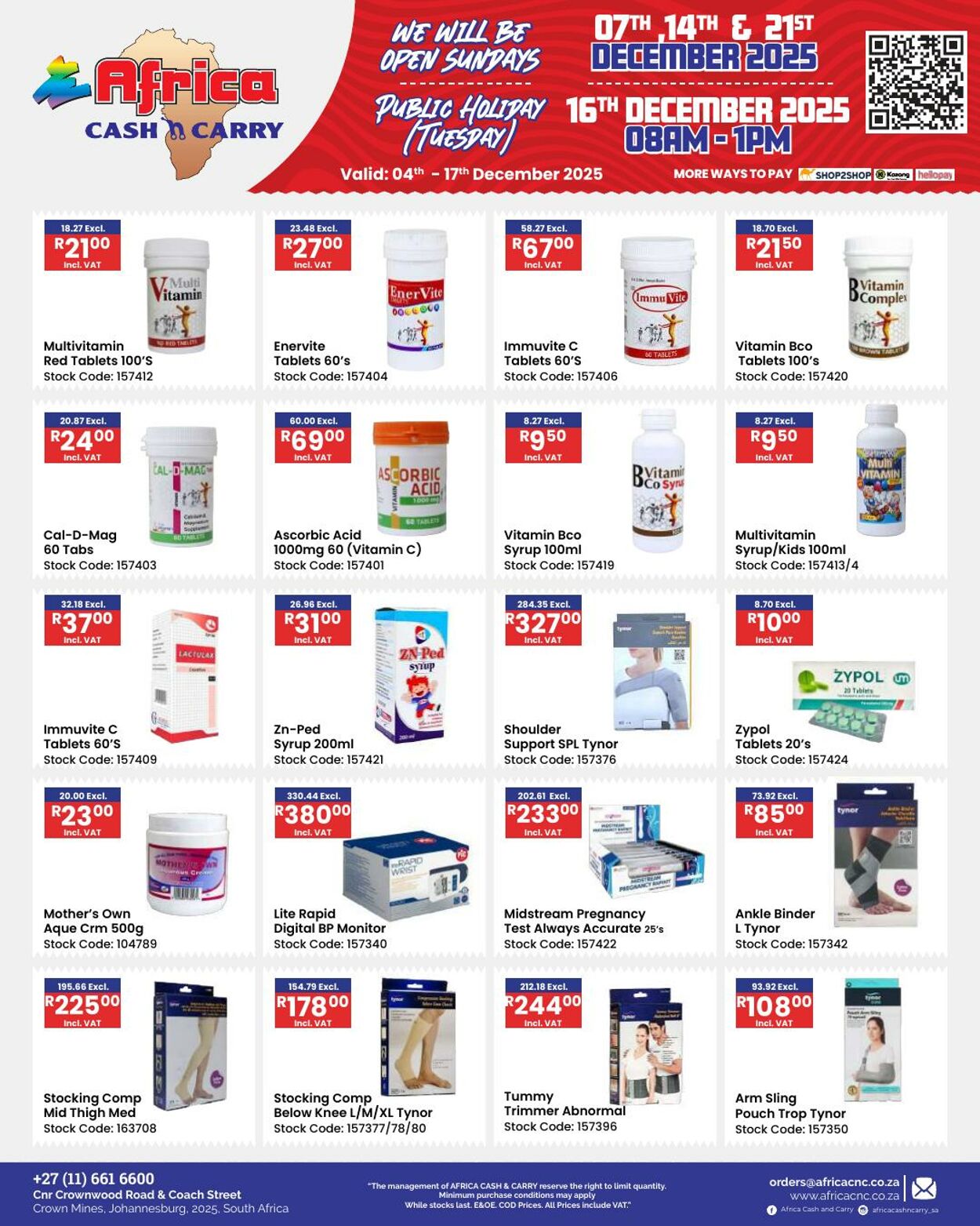 Special Africa Cash&Carry 04.12.2025 - 17.12.2025