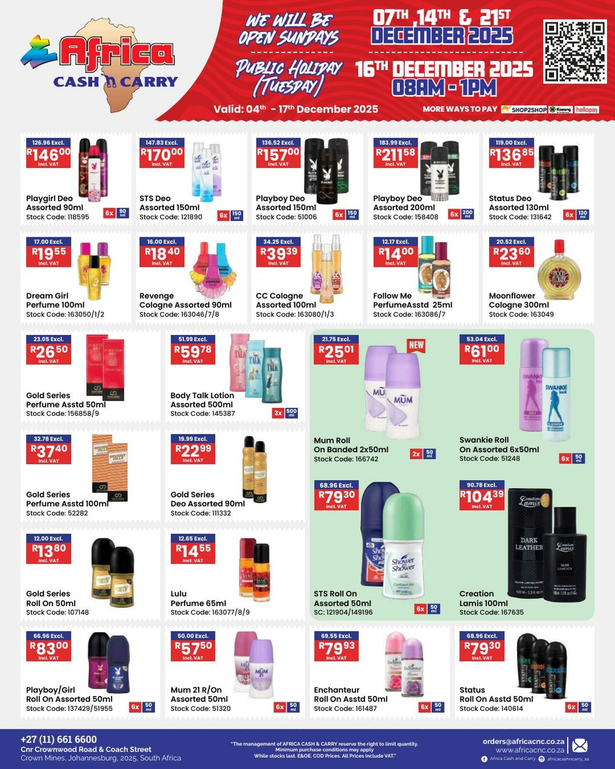 Special Africa Cash&Carry 04.12.2025 - 17.12.2025
