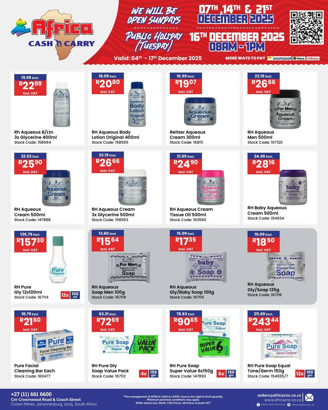 Special Africa Cash&Carry 04.12.2025 - 17.12.2025